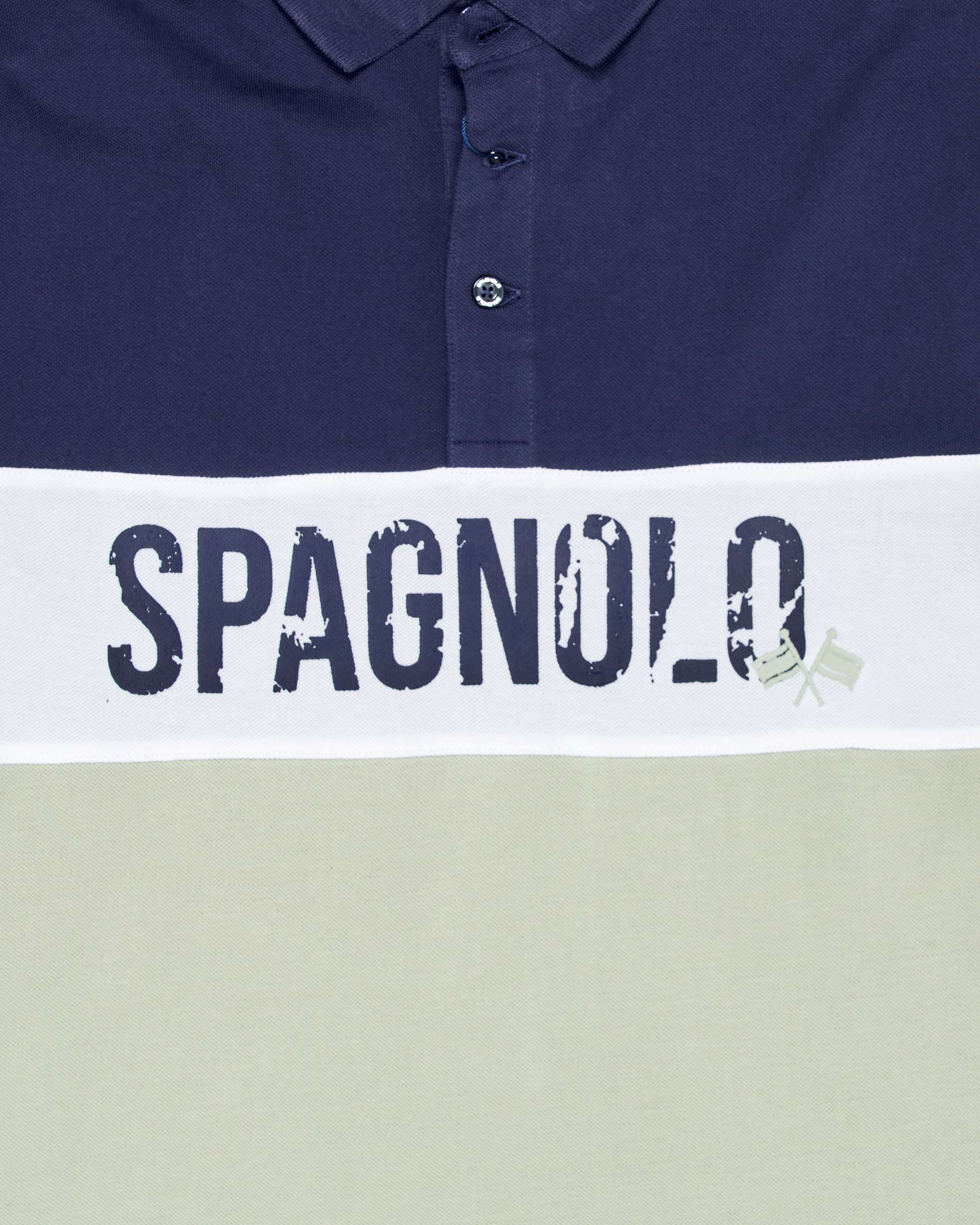 Polo Piqué Azul / Verde-2