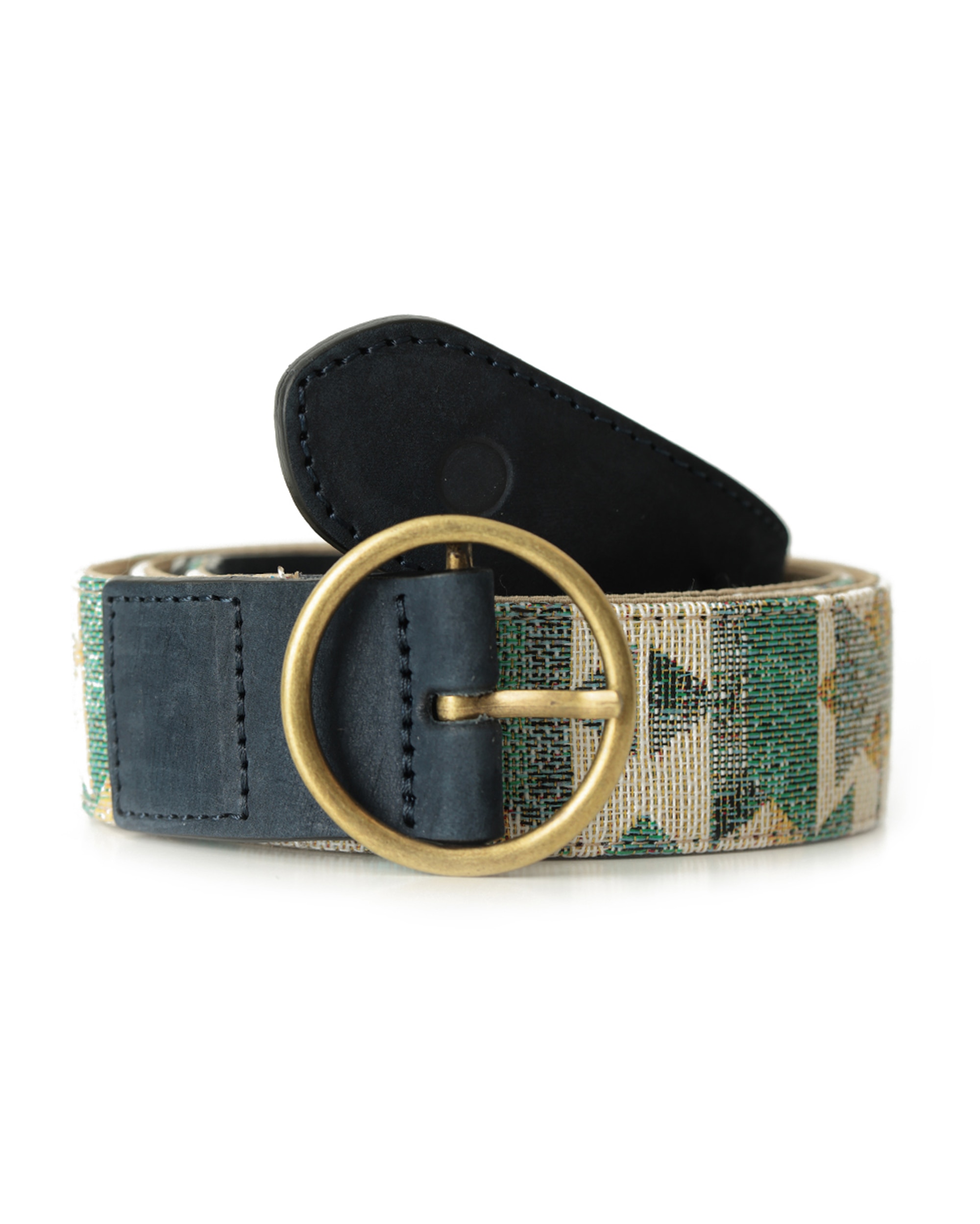 Imagem 0 de Cinto de Camurça e Tecido Étnico