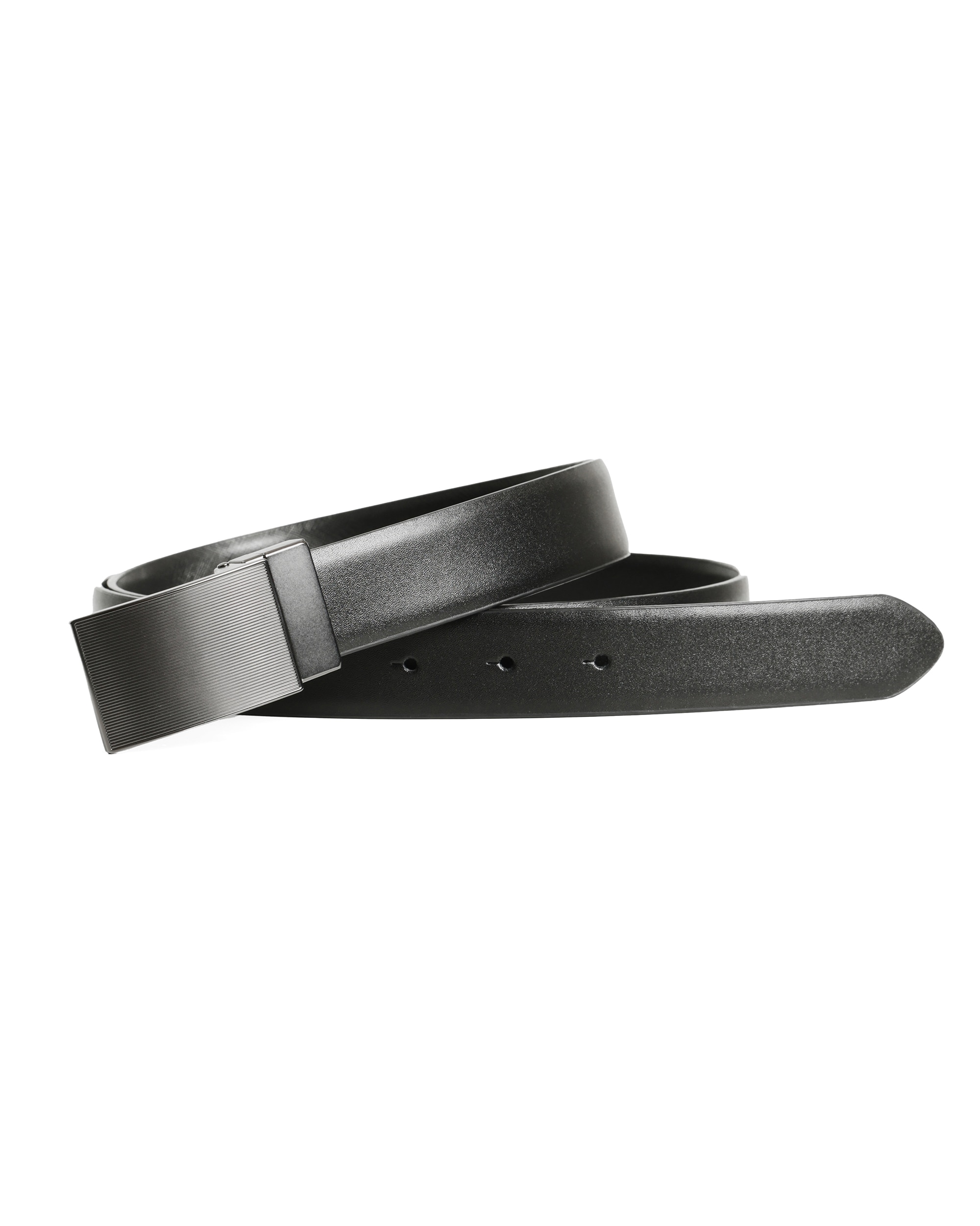 Imagem 0 de Cinto Reversível em Pele com Fivela Metálica em Preto