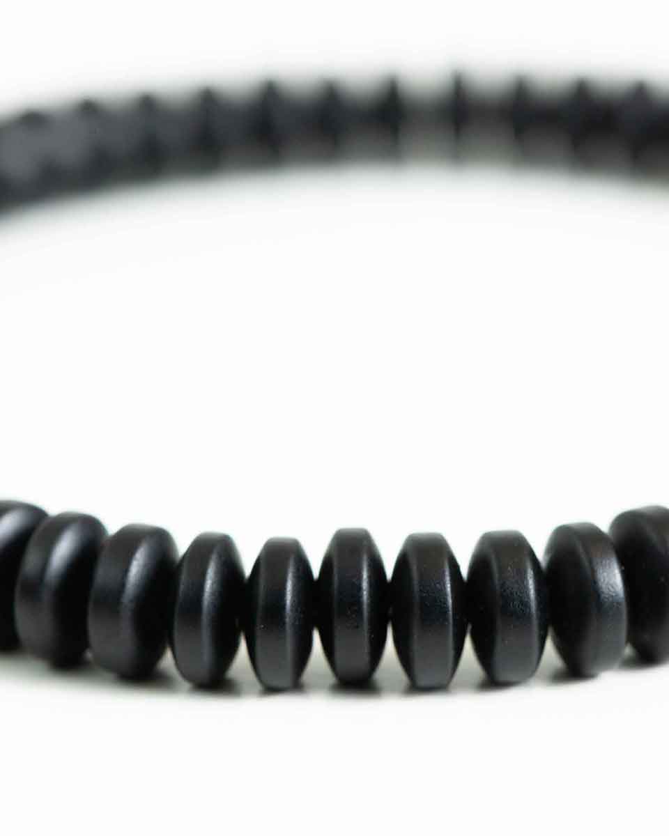 Pulseira de Discos Preta Preto-2