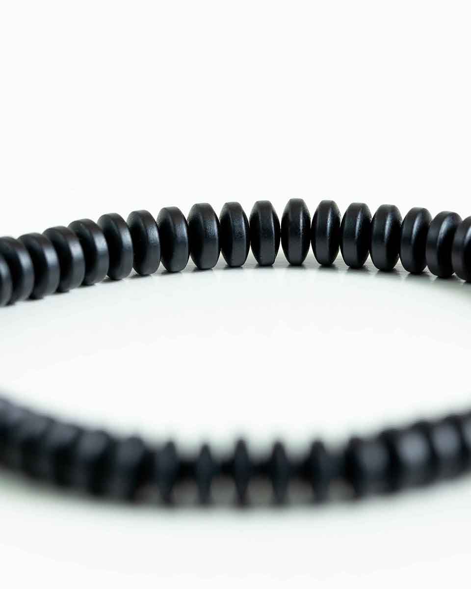 Pulseira de Discos Preta Preto-3