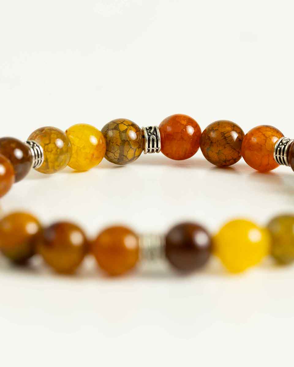 Pulseira de Pedras Âmbar Laranja-3