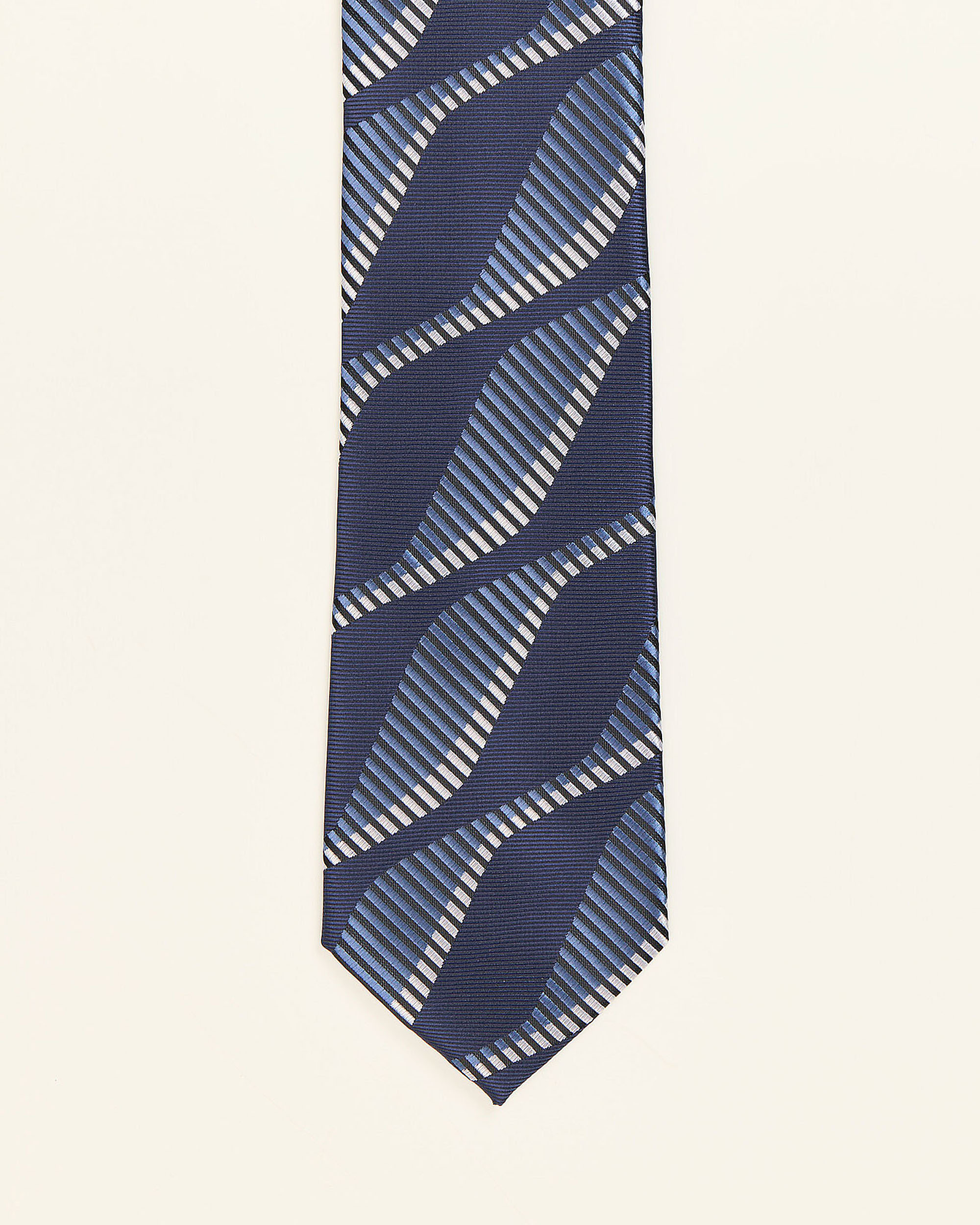 Gravata Estampada Ondas Azul-marinho Azul-marinho-1