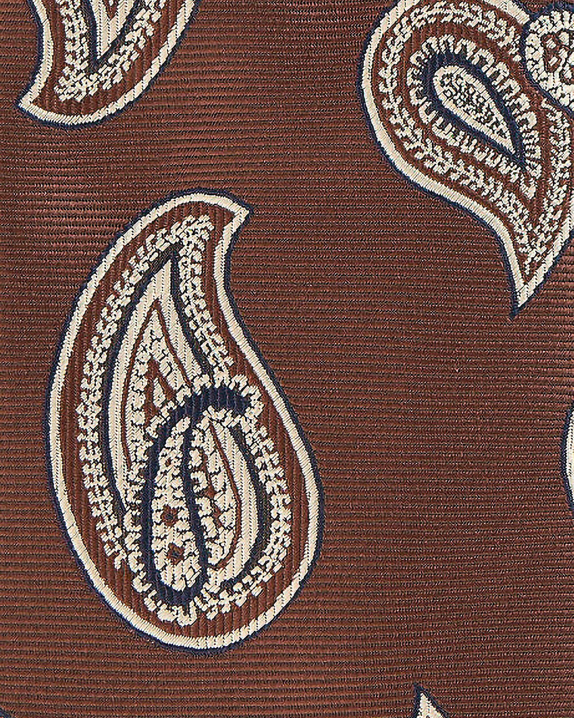 Gravata Paisley Castanha Castanho-2