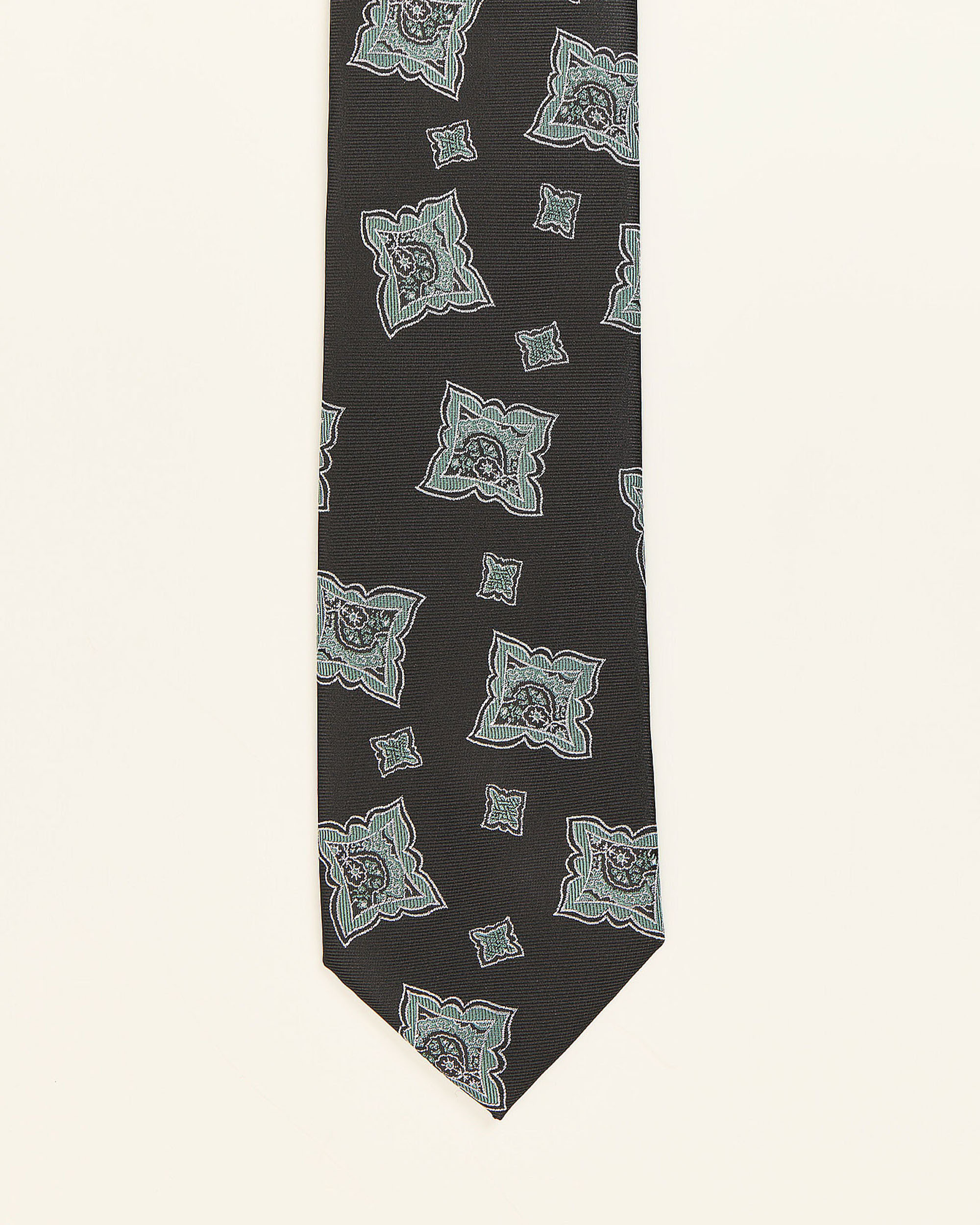 Gravata Estampada em Preto Multicolor-1