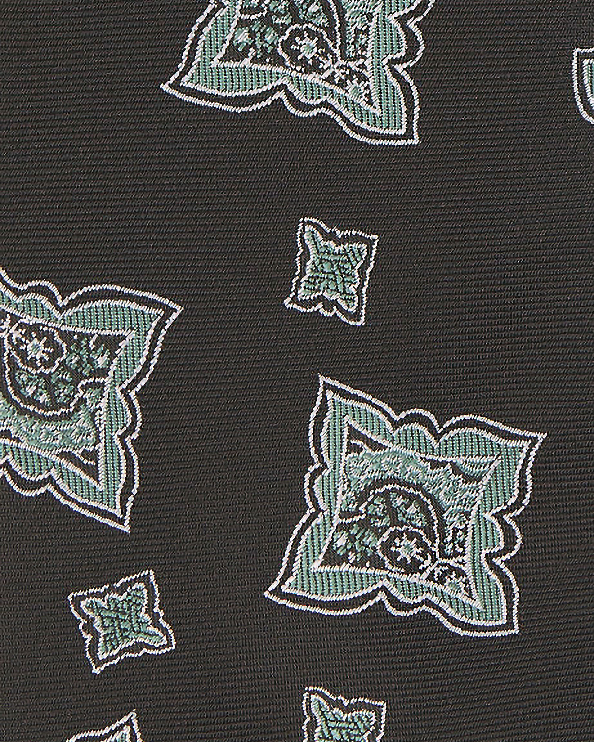 Gravata Estampada em Preto Multicolor-2