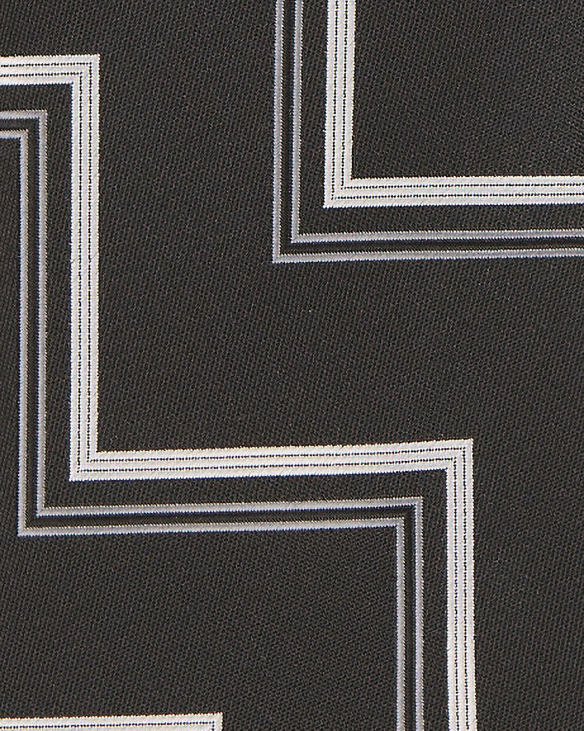 Gravata Estampada em Preto Preto-2