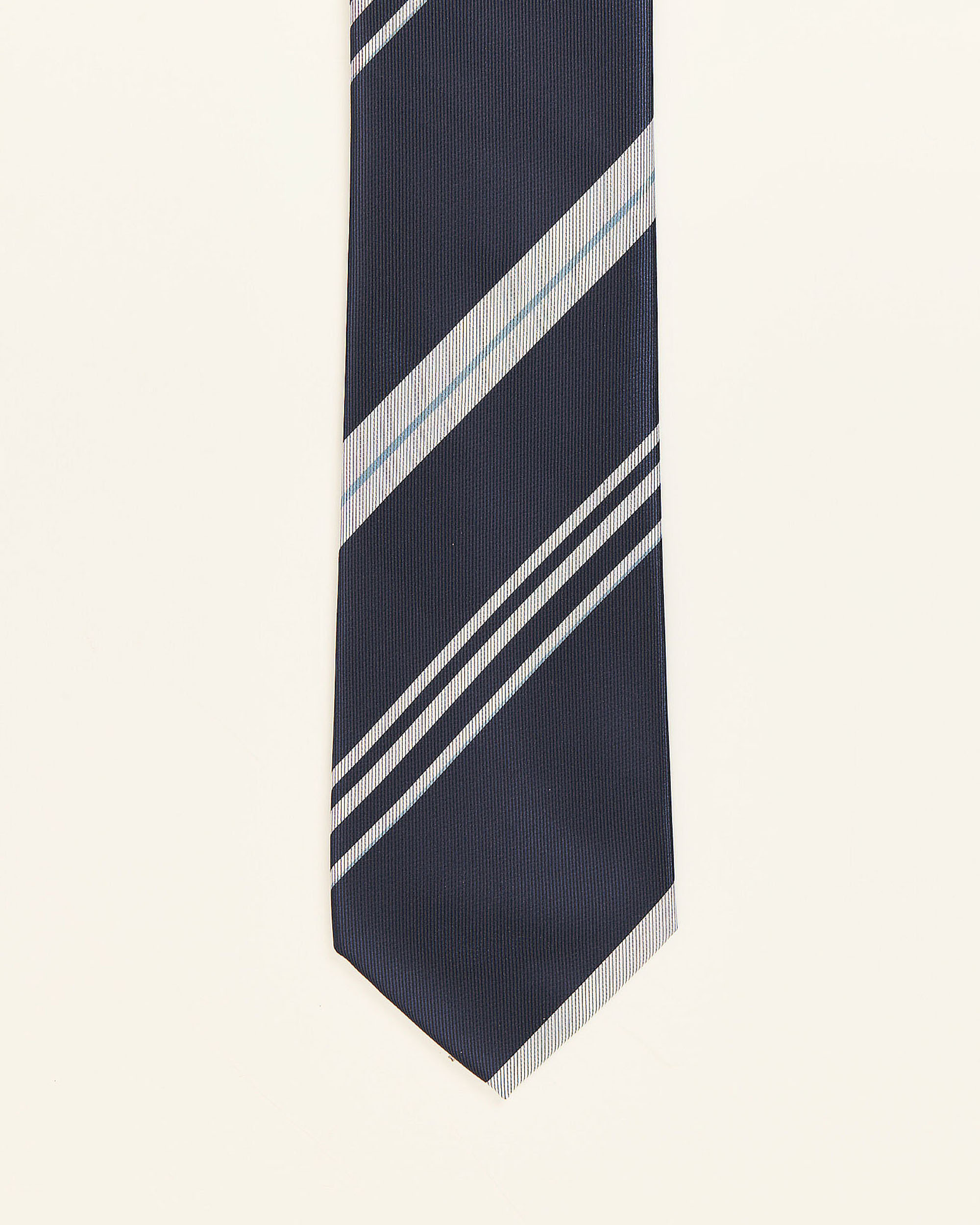 Gravata Às Riscas Regimental Azul-marinho Azul-marinho-1
