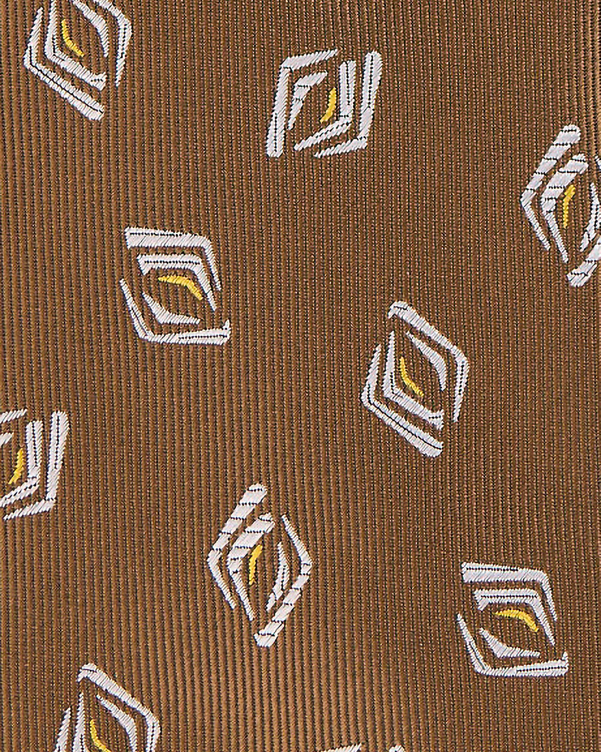 Gravata Estampada em Castanho Castanho-2