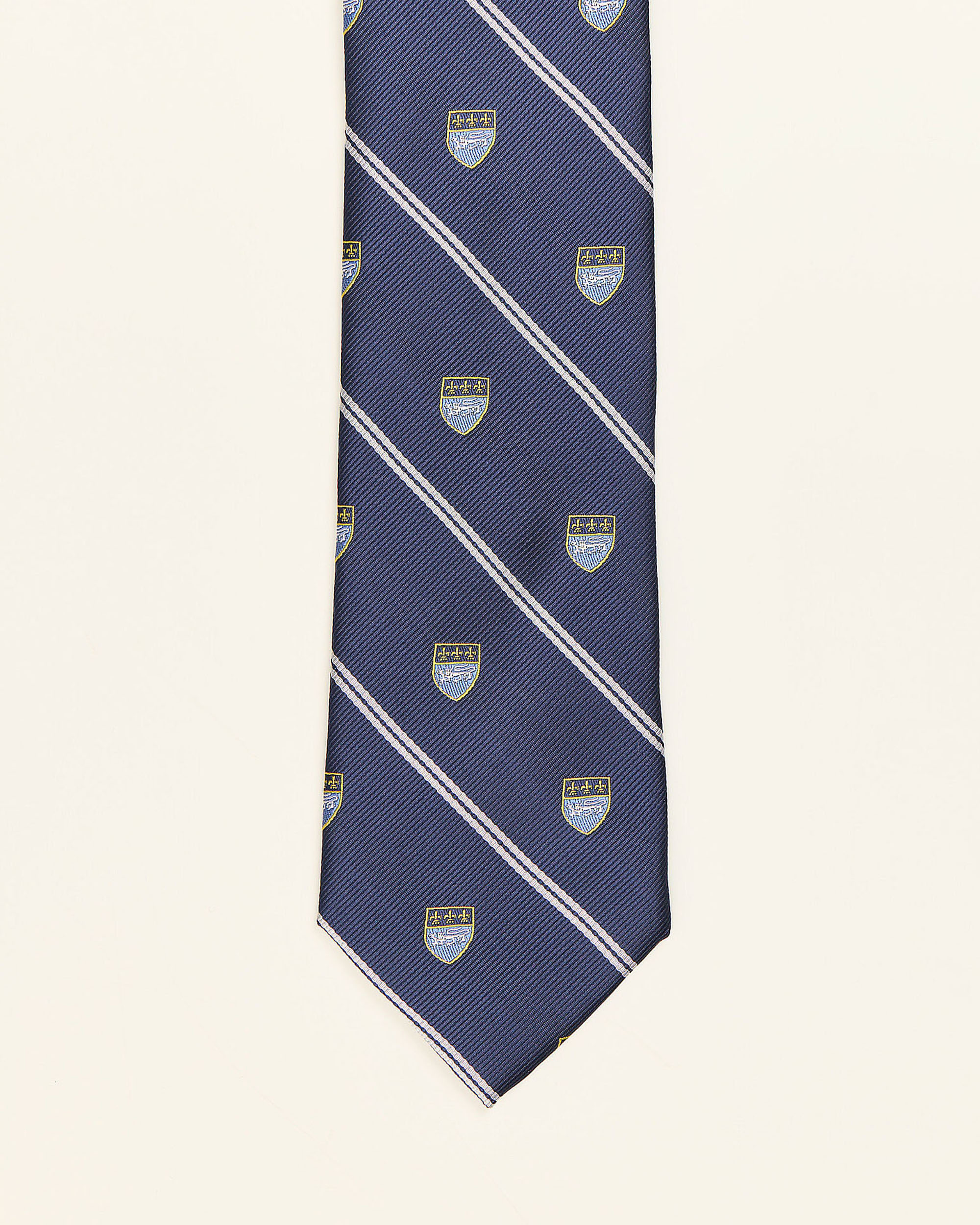 Gravata Escudos Riscas Regimental Azul-marinho Azul-marinho-1