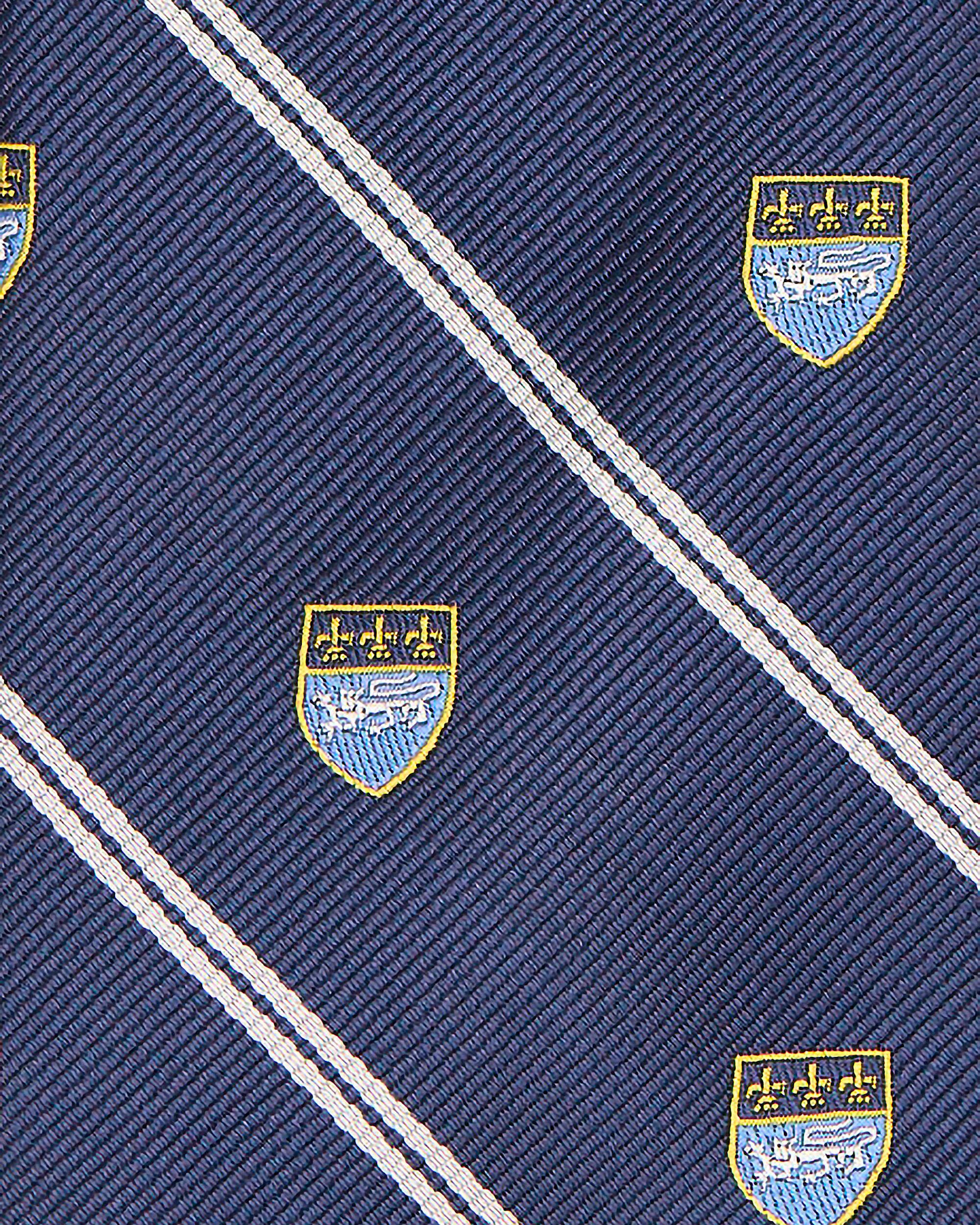 Gravata Escudos Riscas Regimental Azul-marinho Azul-marinho-2