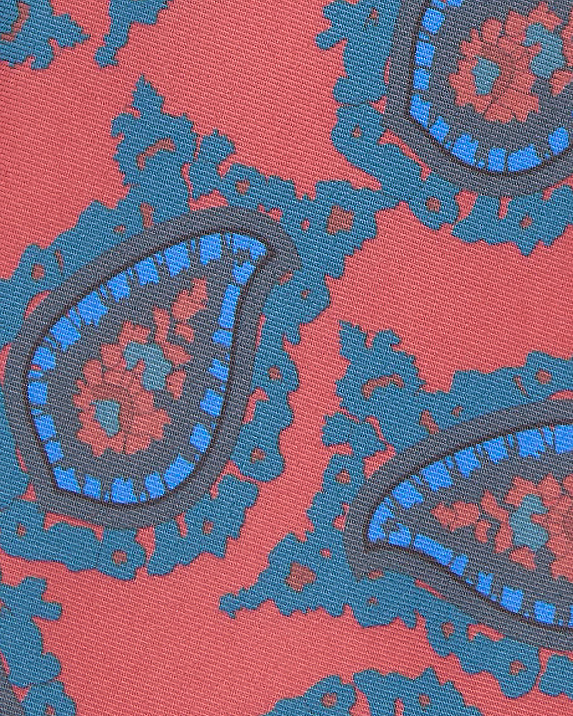 Gravata Amebas Vermelha Multicolor-2