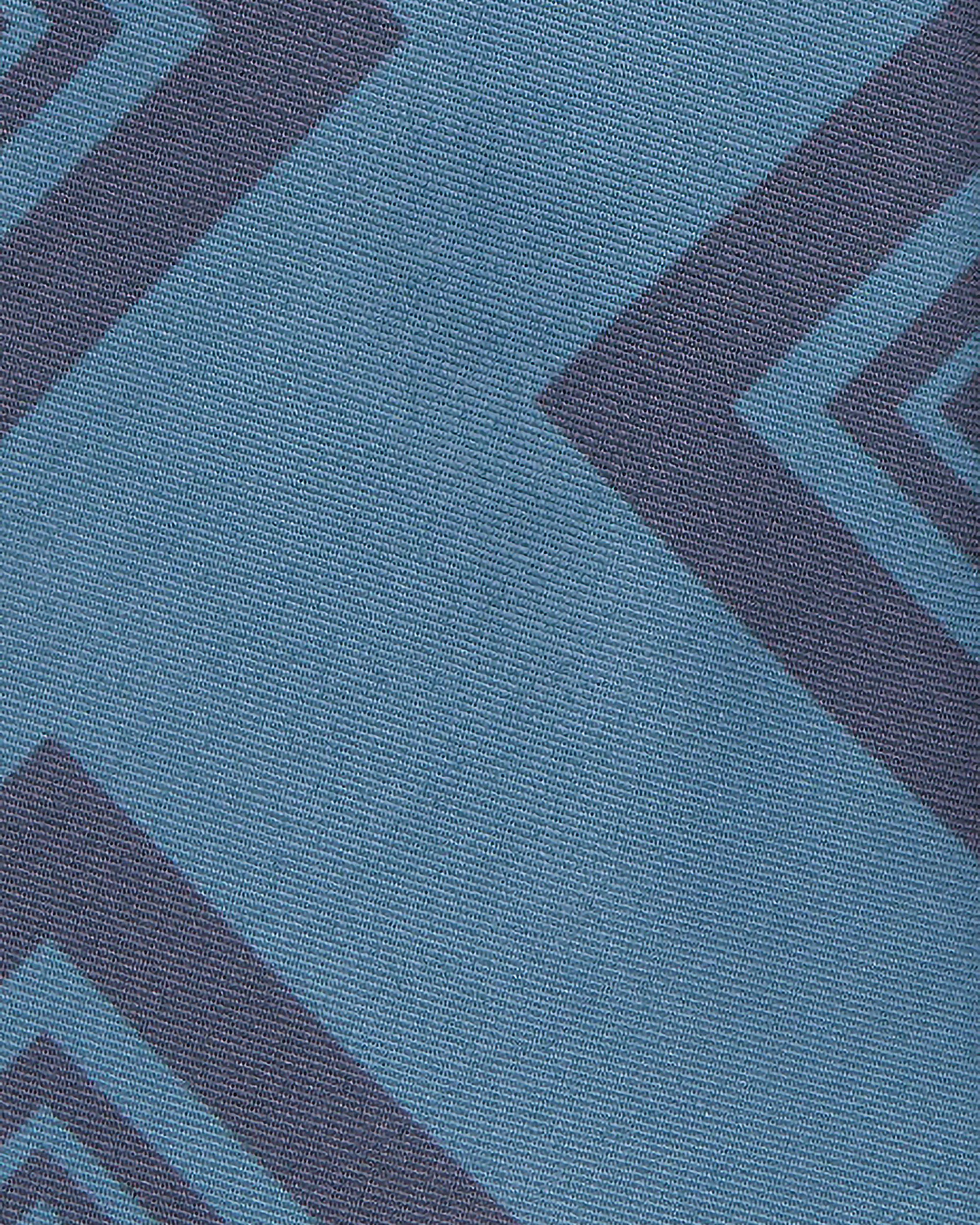 Gravata Estampada em Azul Petróleo Azul-índigo-2