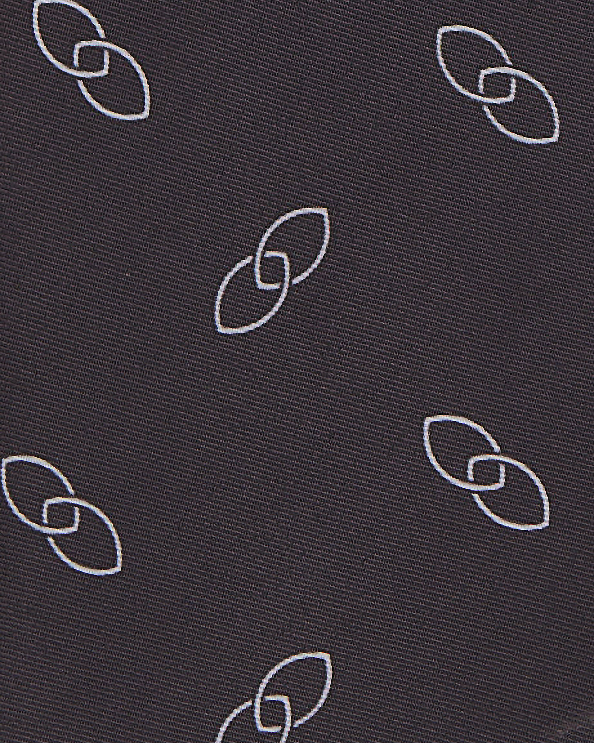 Gravata Estampada Preta Preto-2