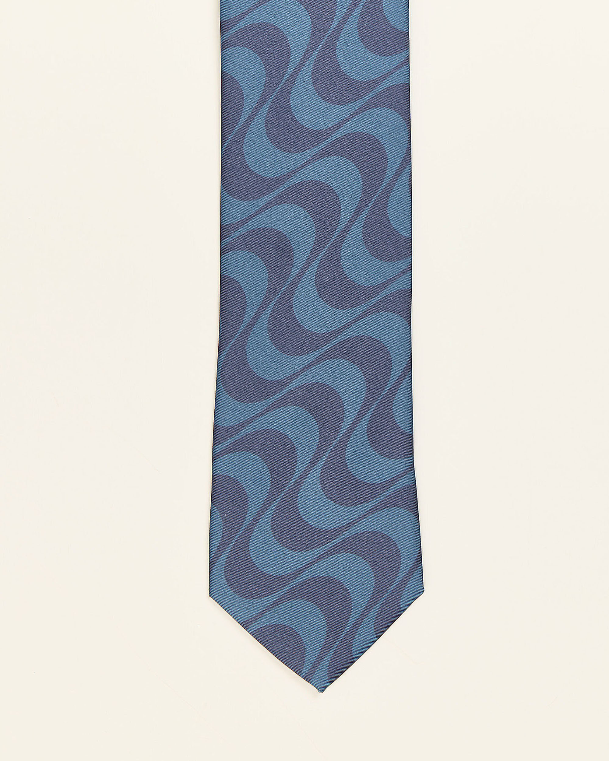 Gravata Estampada Azul Petróleo Azul-índigo-1