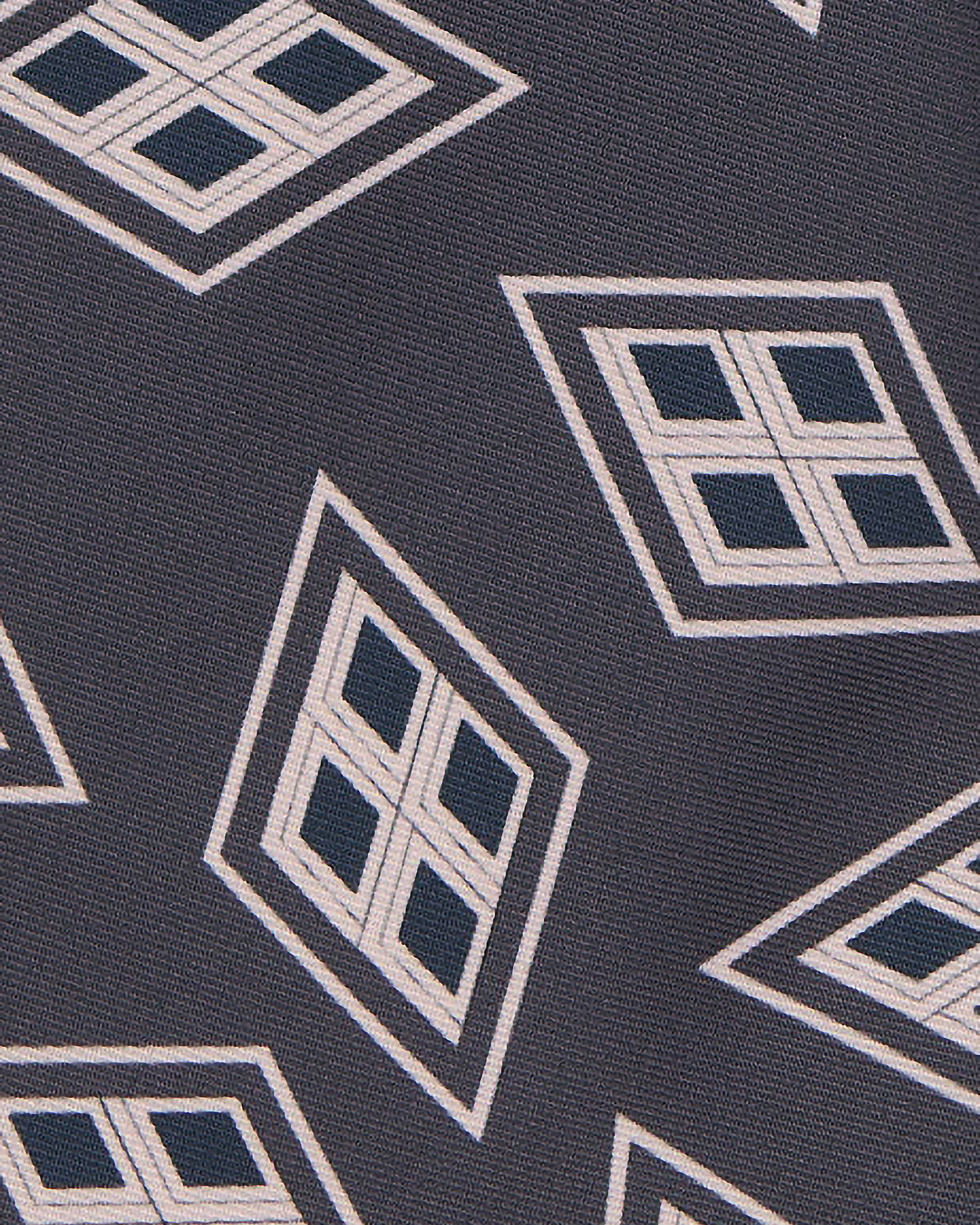 Gravata com Estampado Geométrico Azul-marinho Azul-marinho-2