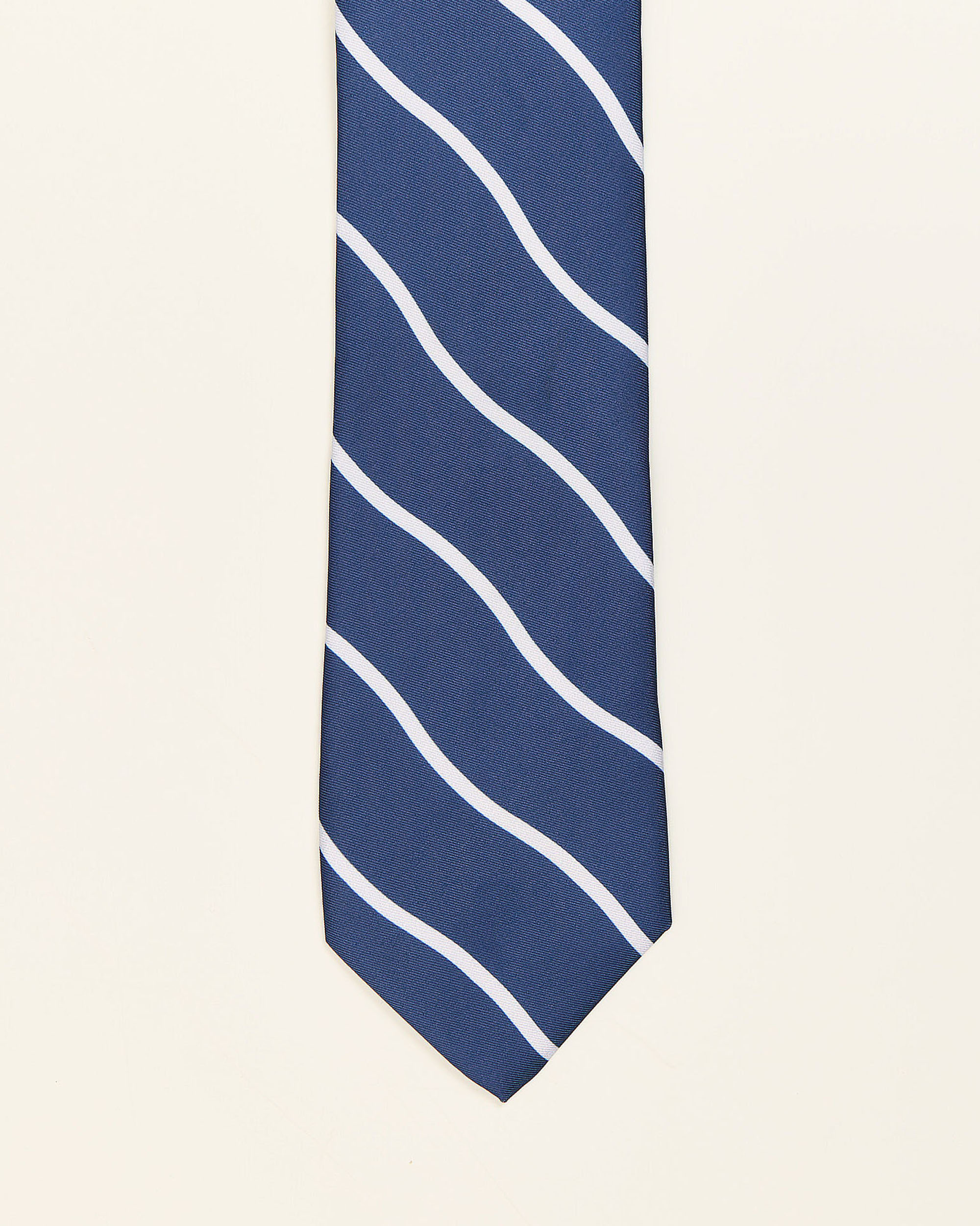 Gravata Ondas Azul Tinta Azul / Branco-1