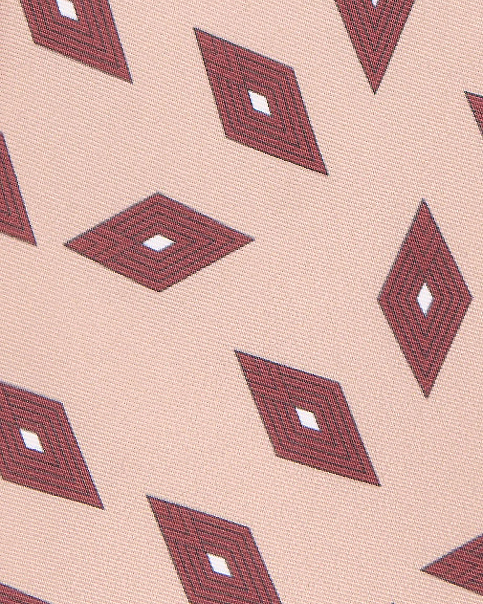 Gravata com Estampado Geométrico Rosa Palo Rosa-2