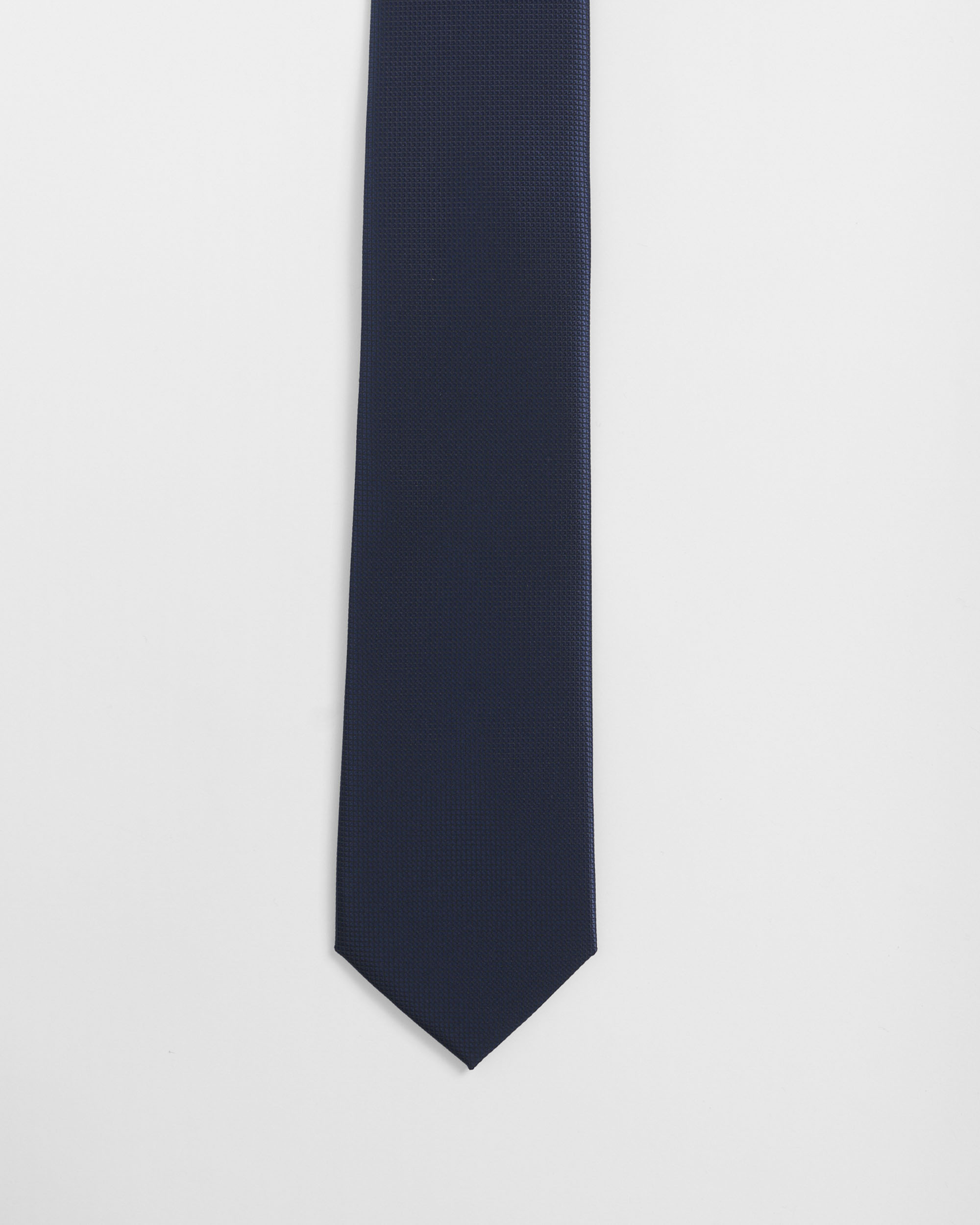 Gravata com Textura Microxadrez Azul-marinho-1