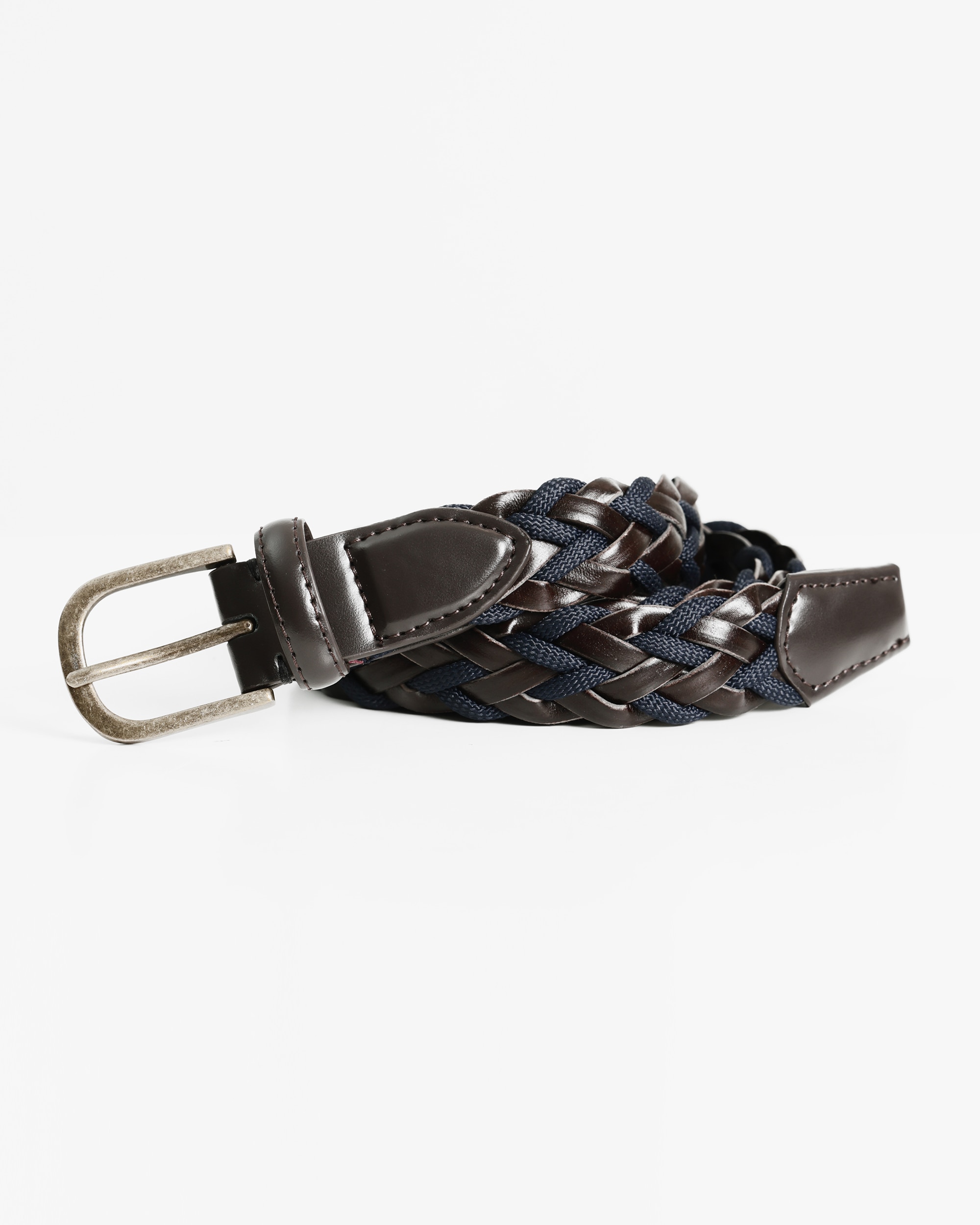 Imagem 0 de Cinto de Pele Entrançada Bicolor