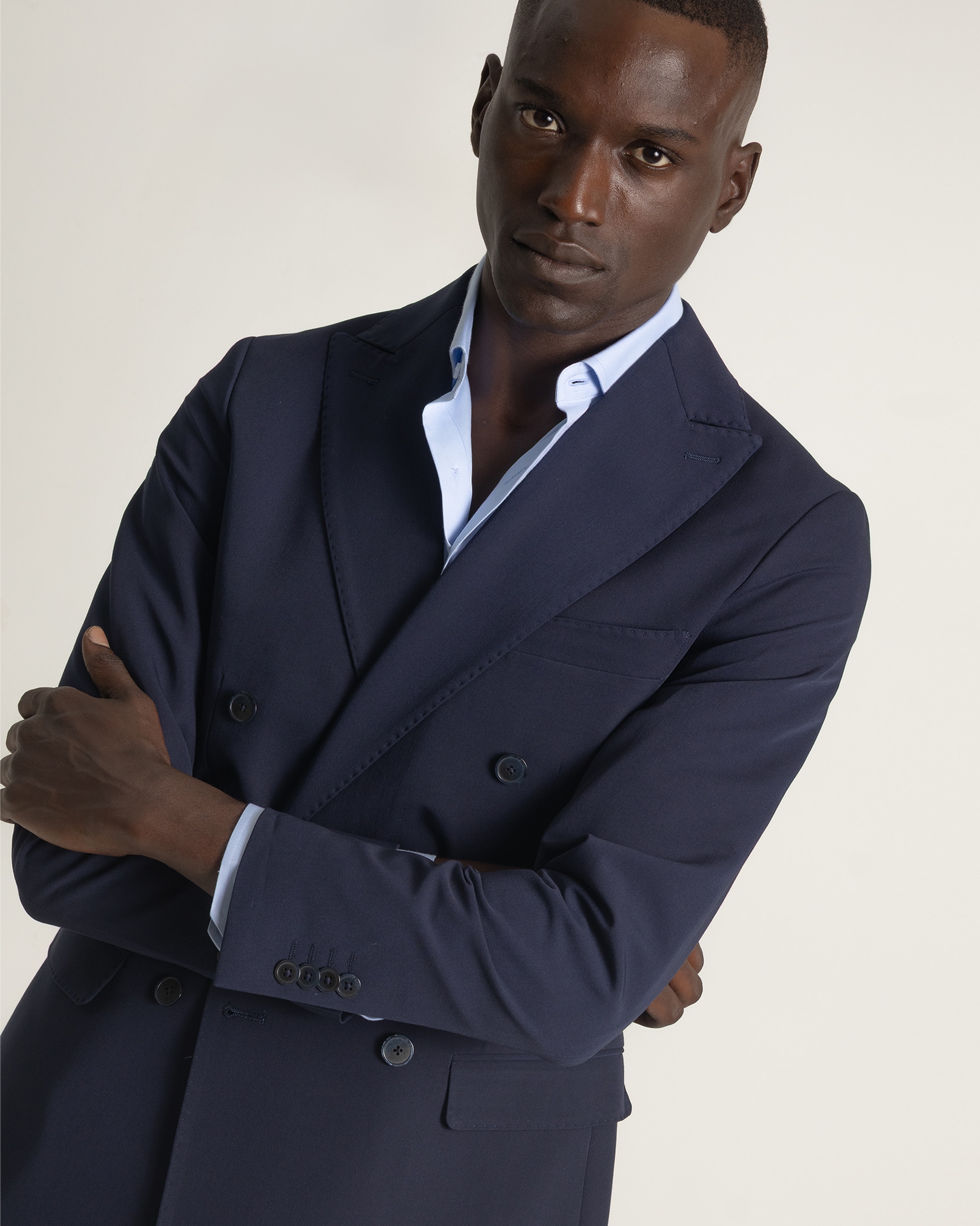 Blazer Cruzado Non Iron Slim Fit Azul-marinho-3