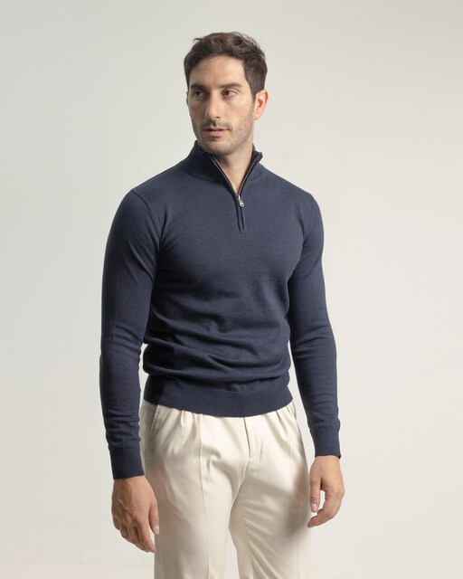 Imagem 0 de Camisola Gola Mock Fecho Zip