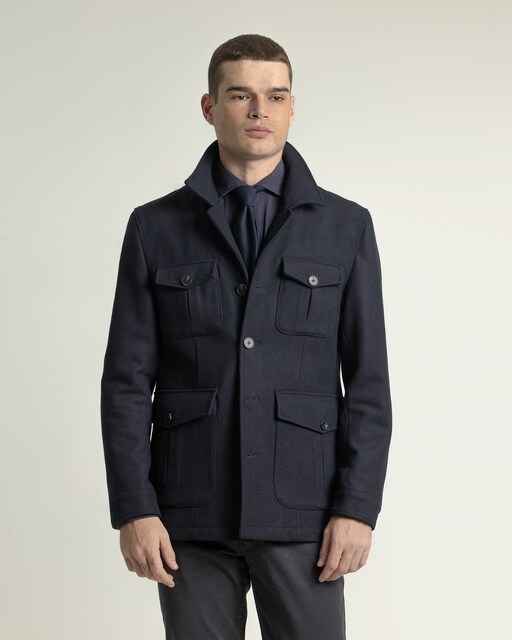 Imagem 0 de Casaco de Pano Azul-marinho