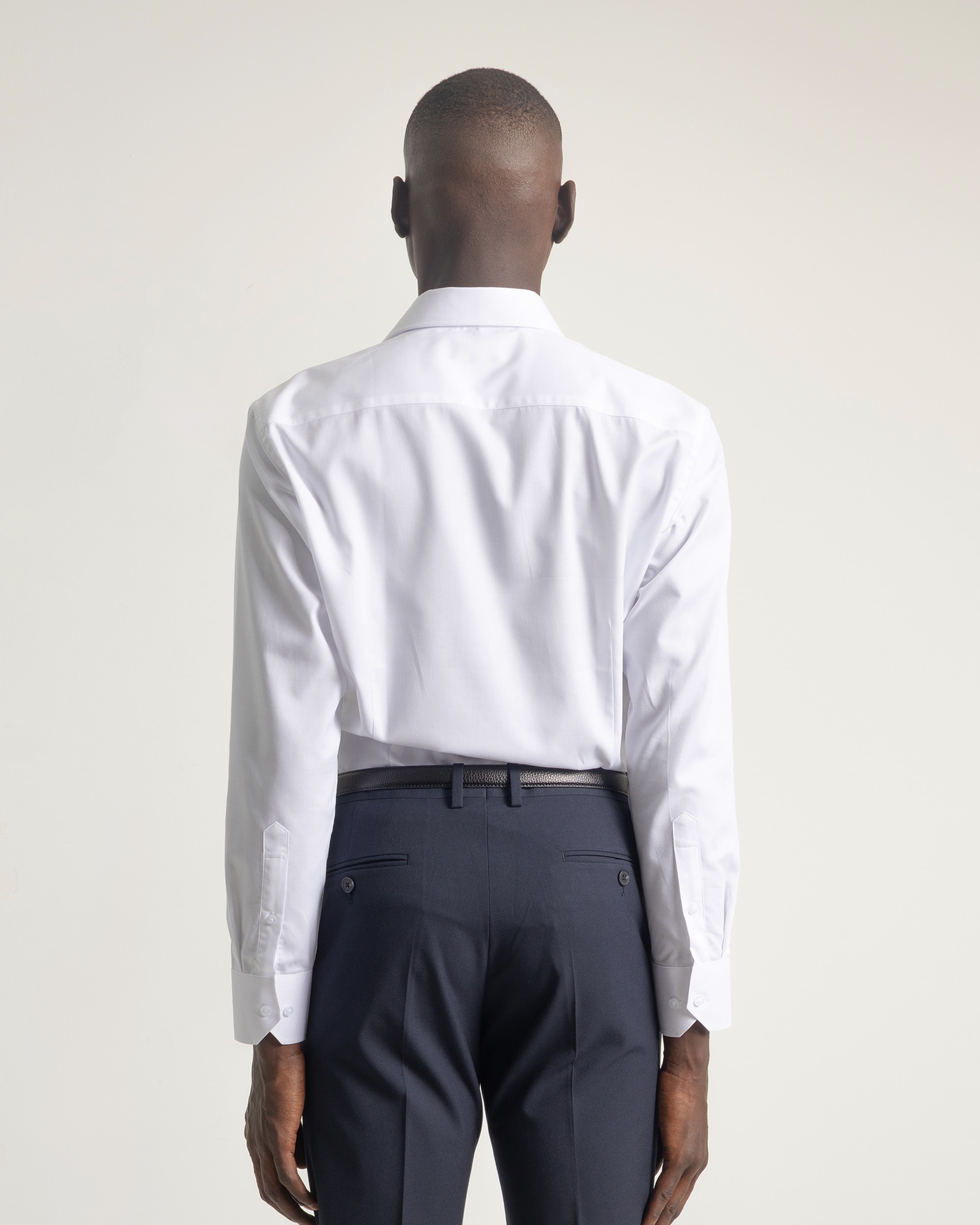 Camisa Formal com Estrutura Regular Fit Branca Branca-4
