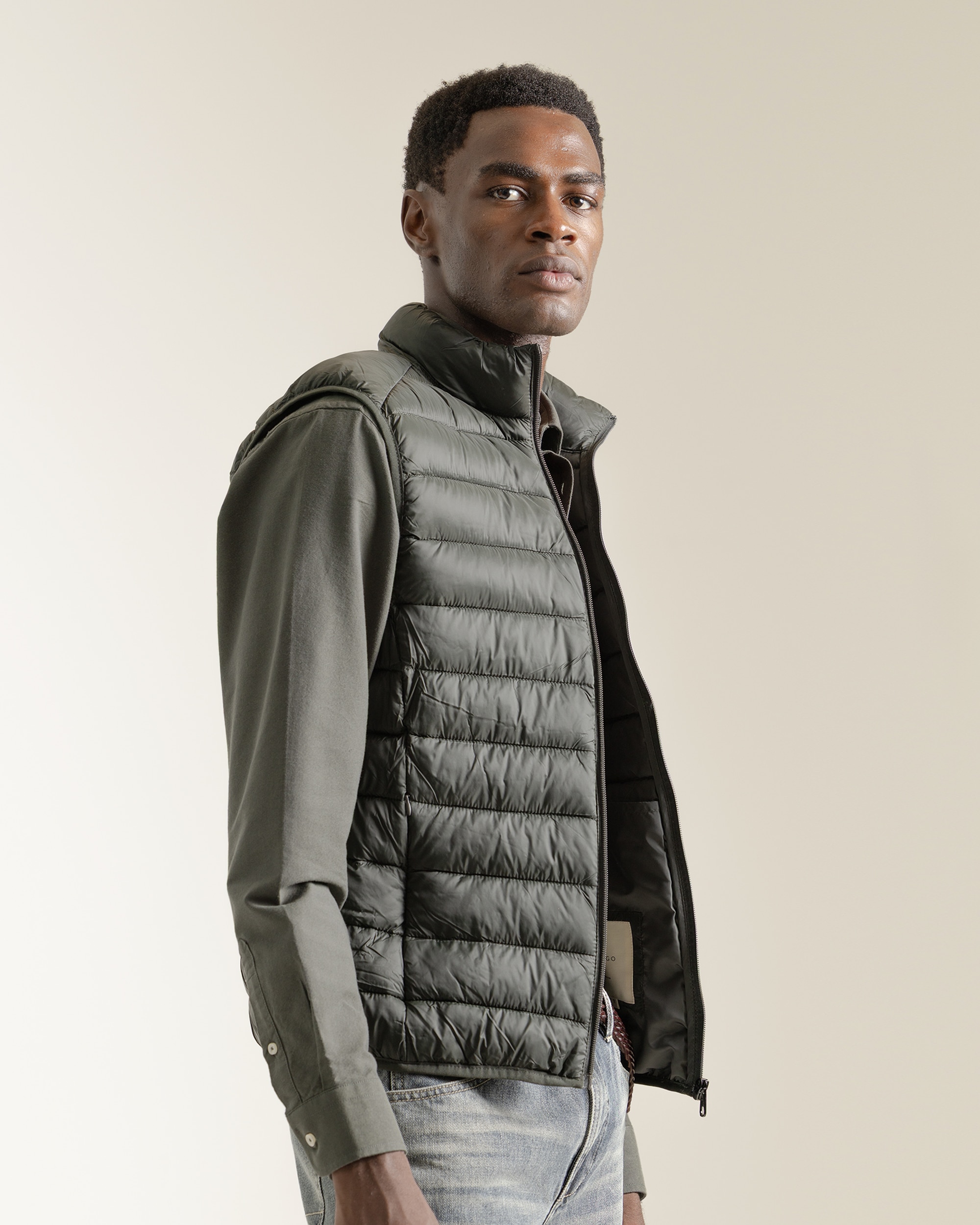 Colete Acolchoado Ultra Light Cinzento esverdeado-2