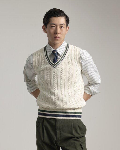 Imagem 0 de Colete de Malha University Cricket em Cru