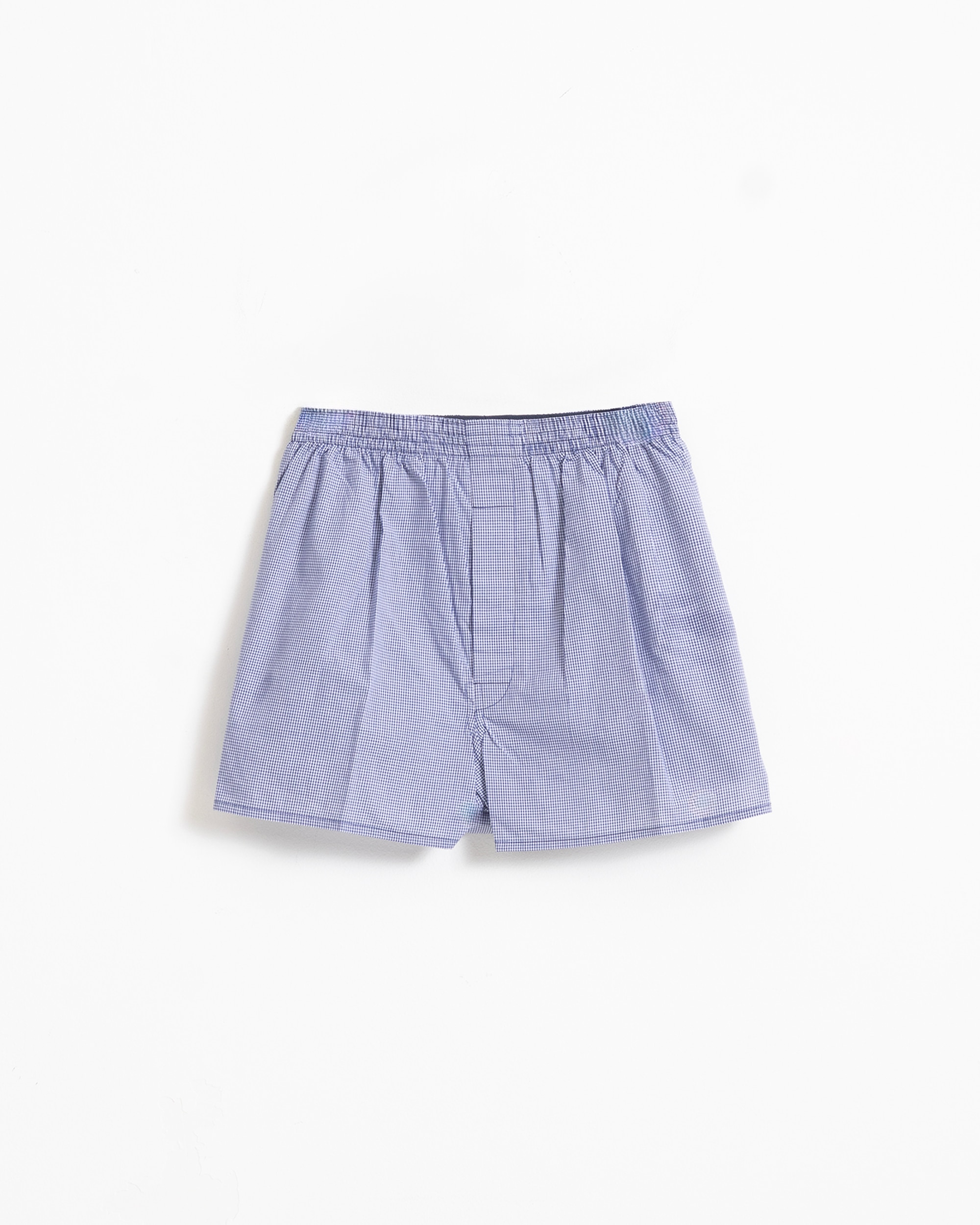 Imagem 0 de Boxer de Tecido Algodão Microxadrez Azul