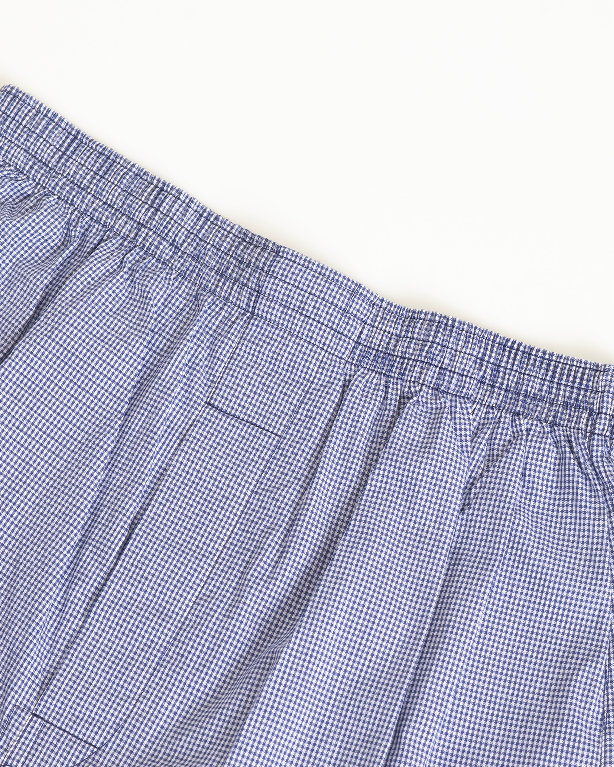 Boxer de Tecido Algodão Microxadrez Azul Azul-2