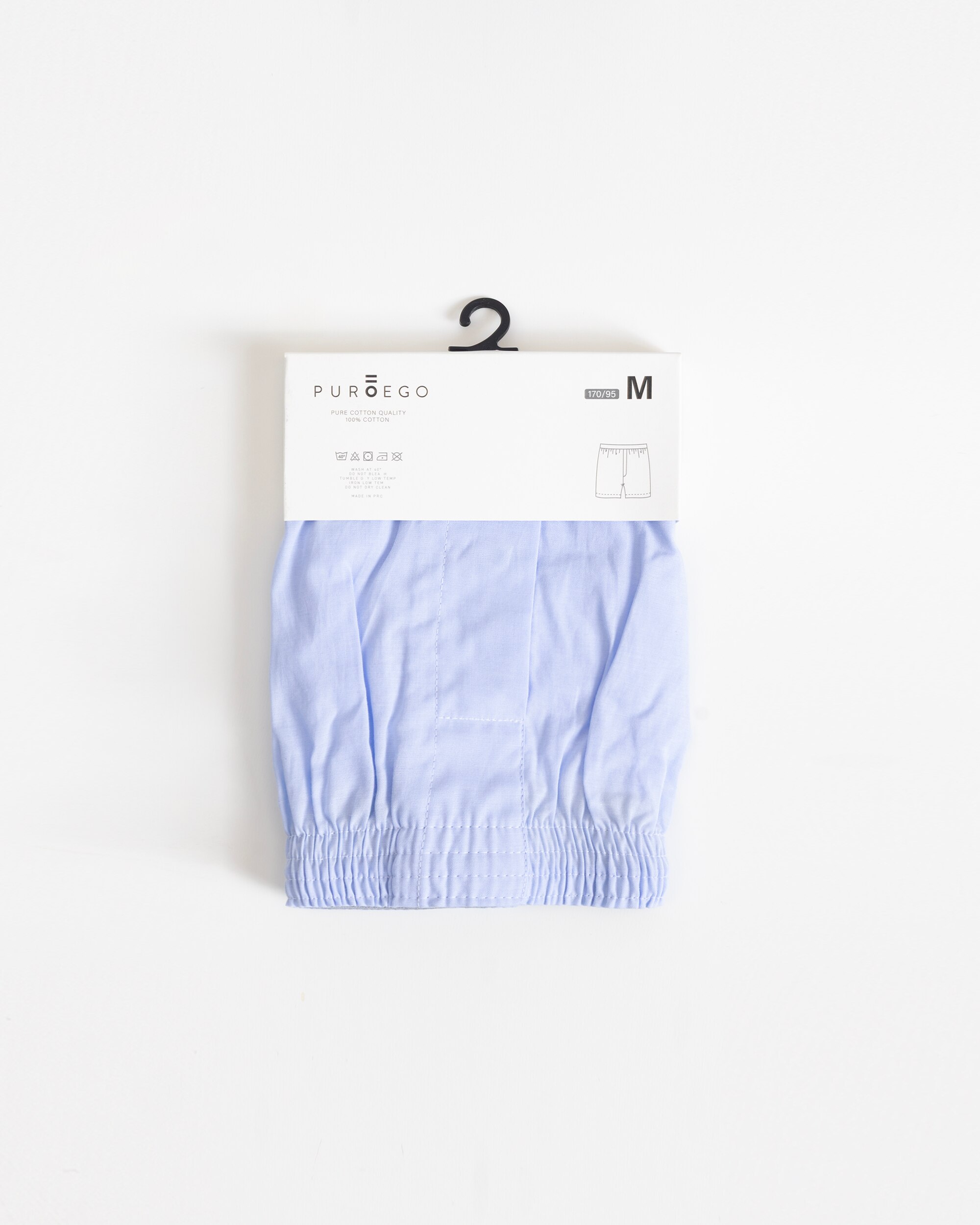 Boxer de Tecido Algodão em Azul Celeste Azul-celeste-3