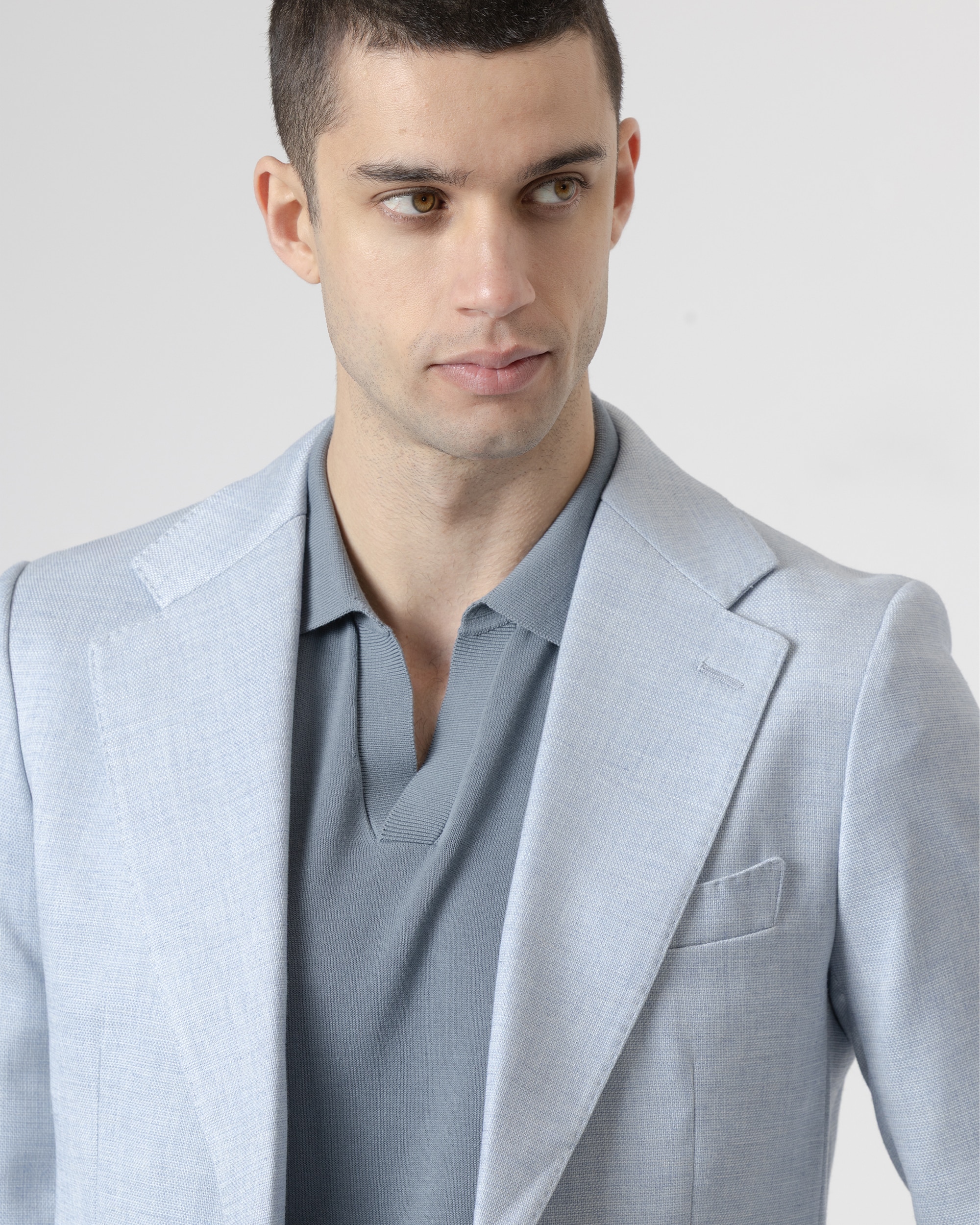 Blazer Estrutura Slim Fit Azul-claro-2