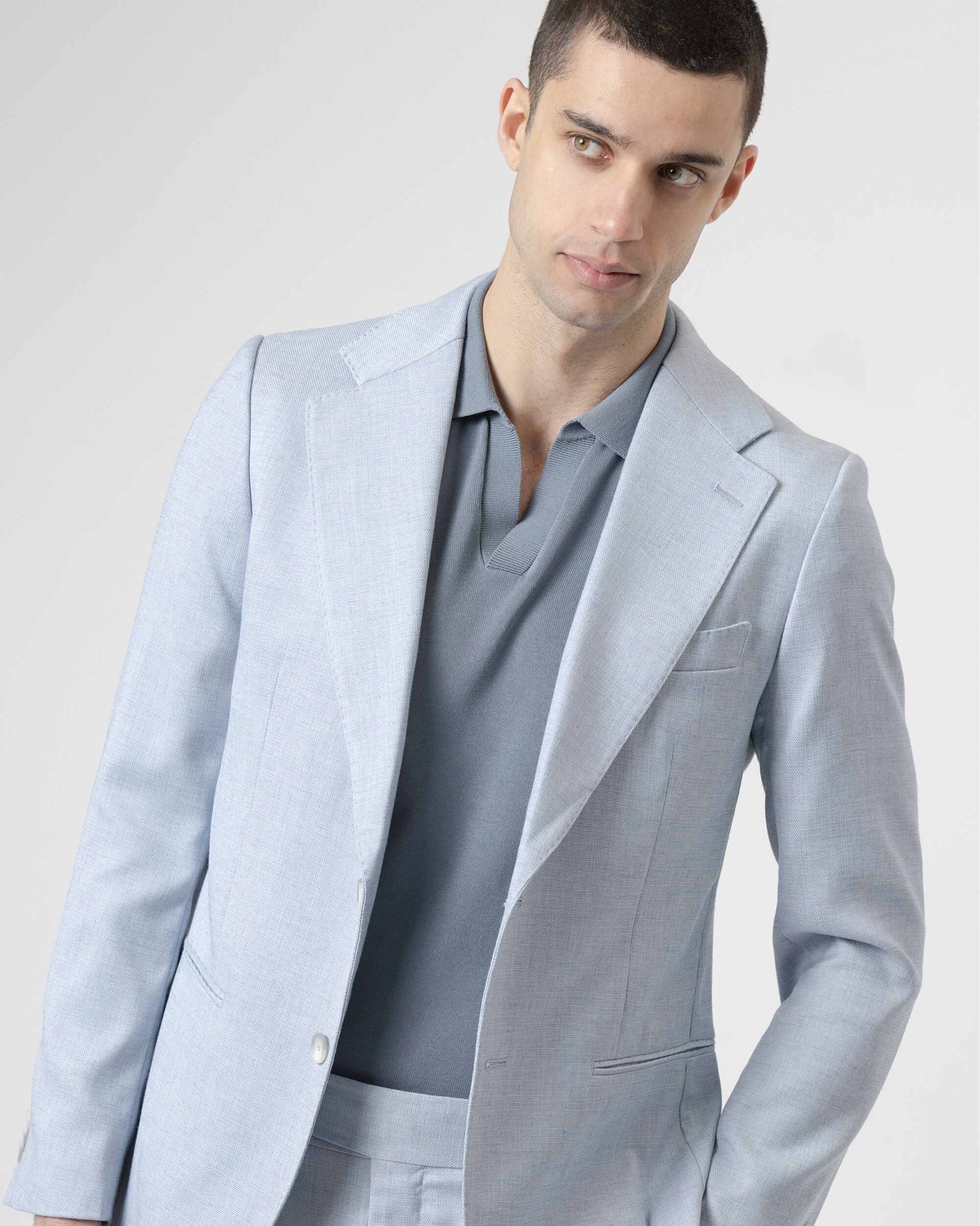 Blazer Estrutura Slim Fit Azul-claro-3