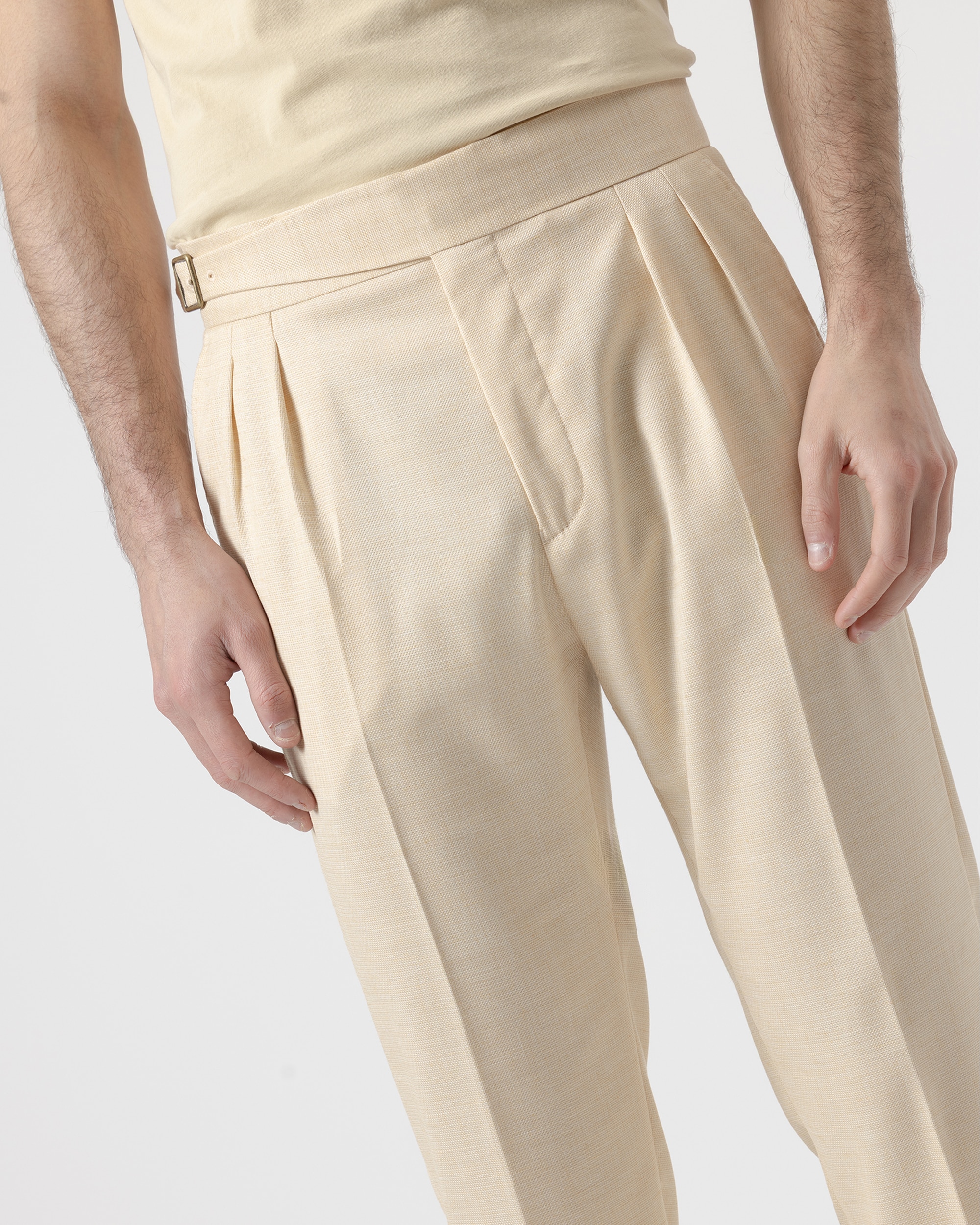 Calças Gurkha Slim Fit Creme-3