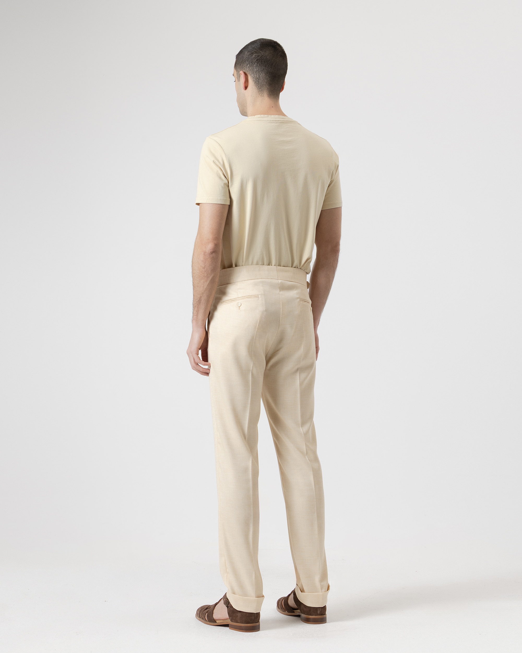 Calças Gurkha Slim Fit Creme-4