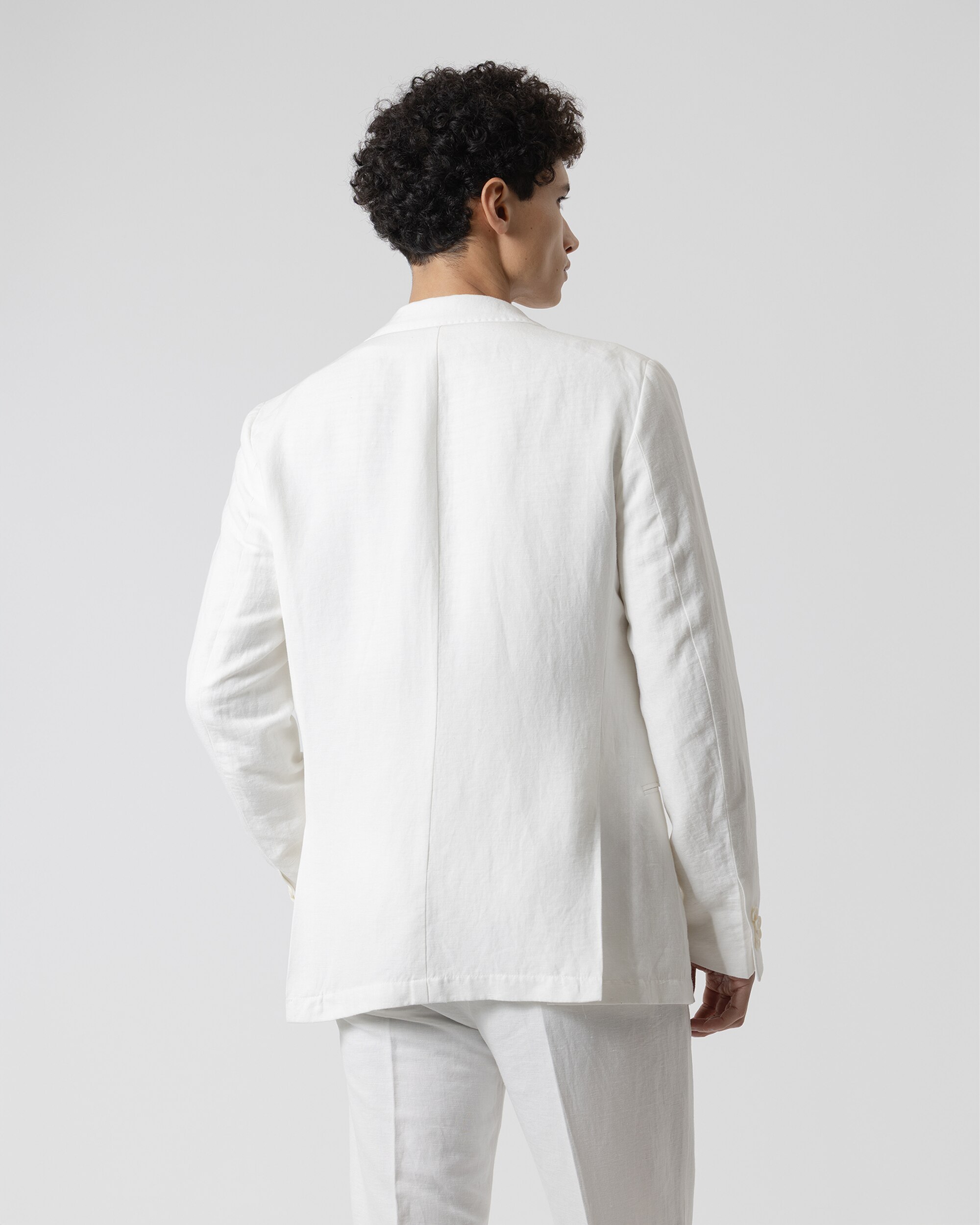 Blazer Desestruturado Slim Fit Branco Branco-4