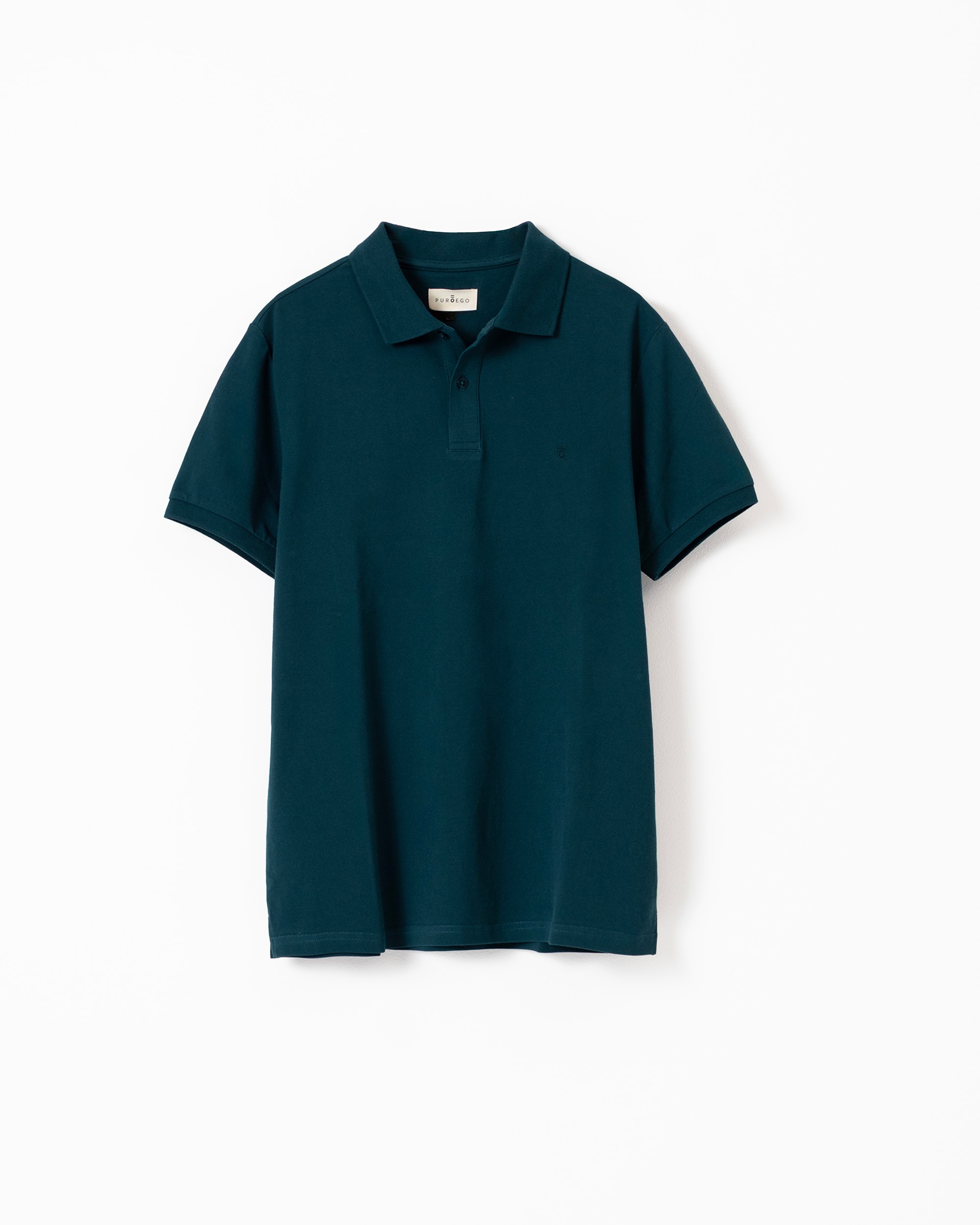 Polo Básico Piqué em Algodão Slim Fit Água-marinha-5