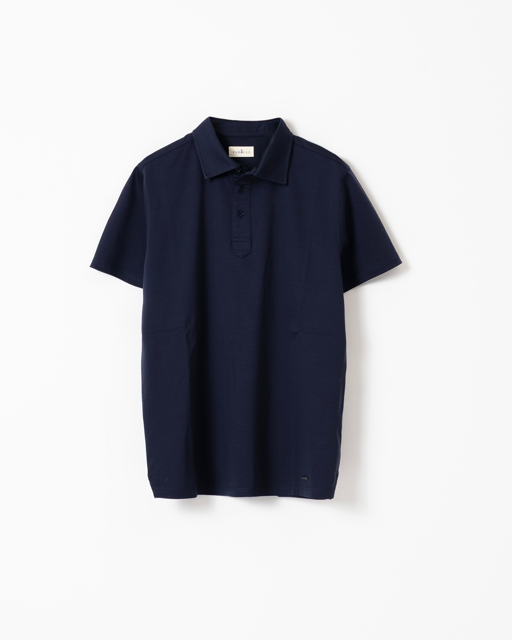 Polo Técnico Algodão Slim Fit Azul-marinho-5