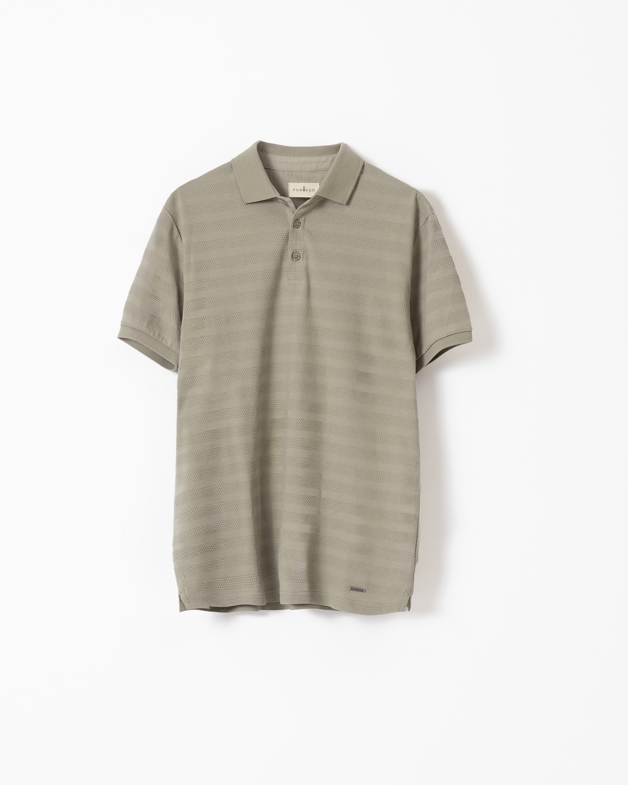Polo Dobby Algodão Slim Fit Verde-claro-5