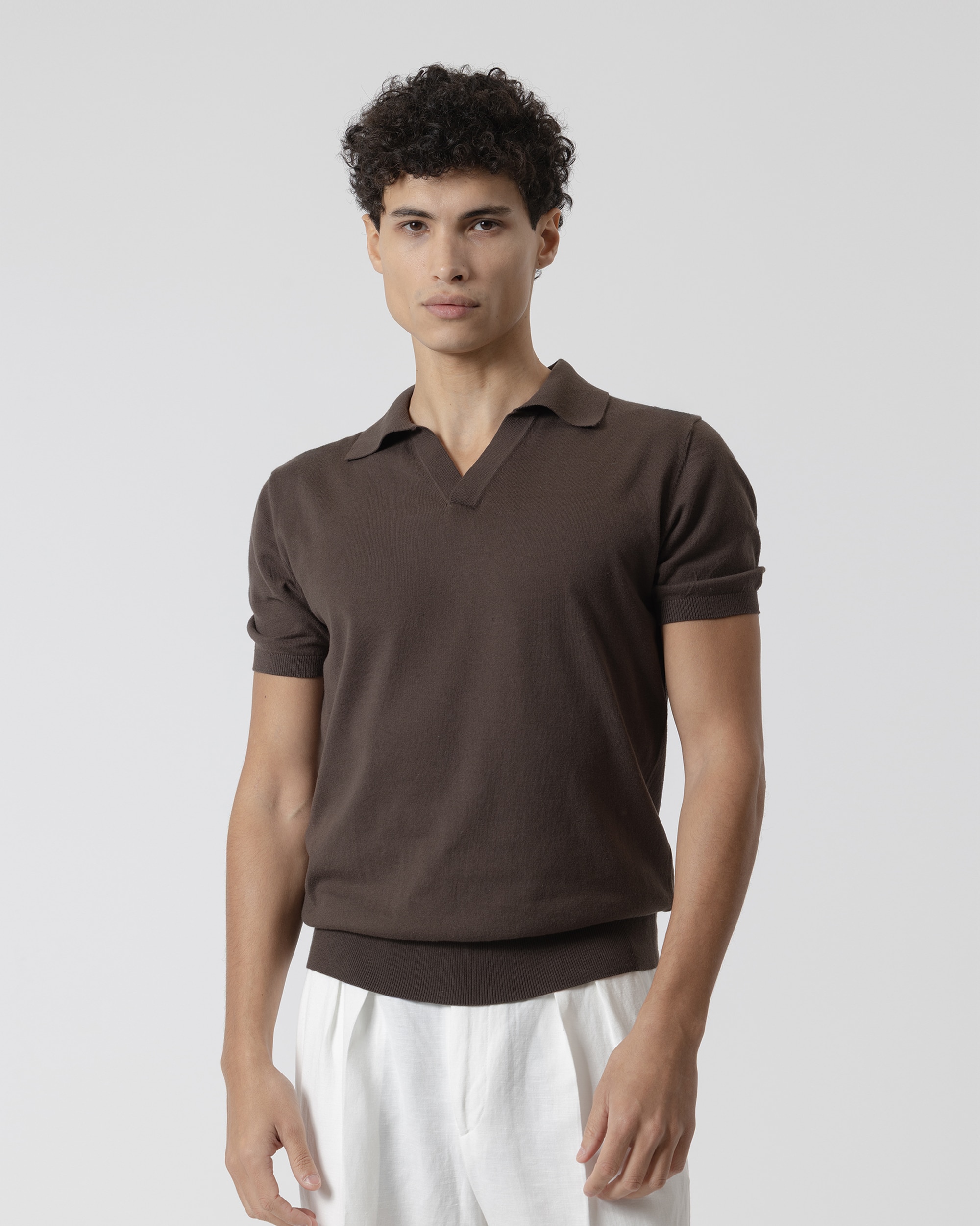 Imagem 0 de Polo de Malha Algodão de Manga Curta