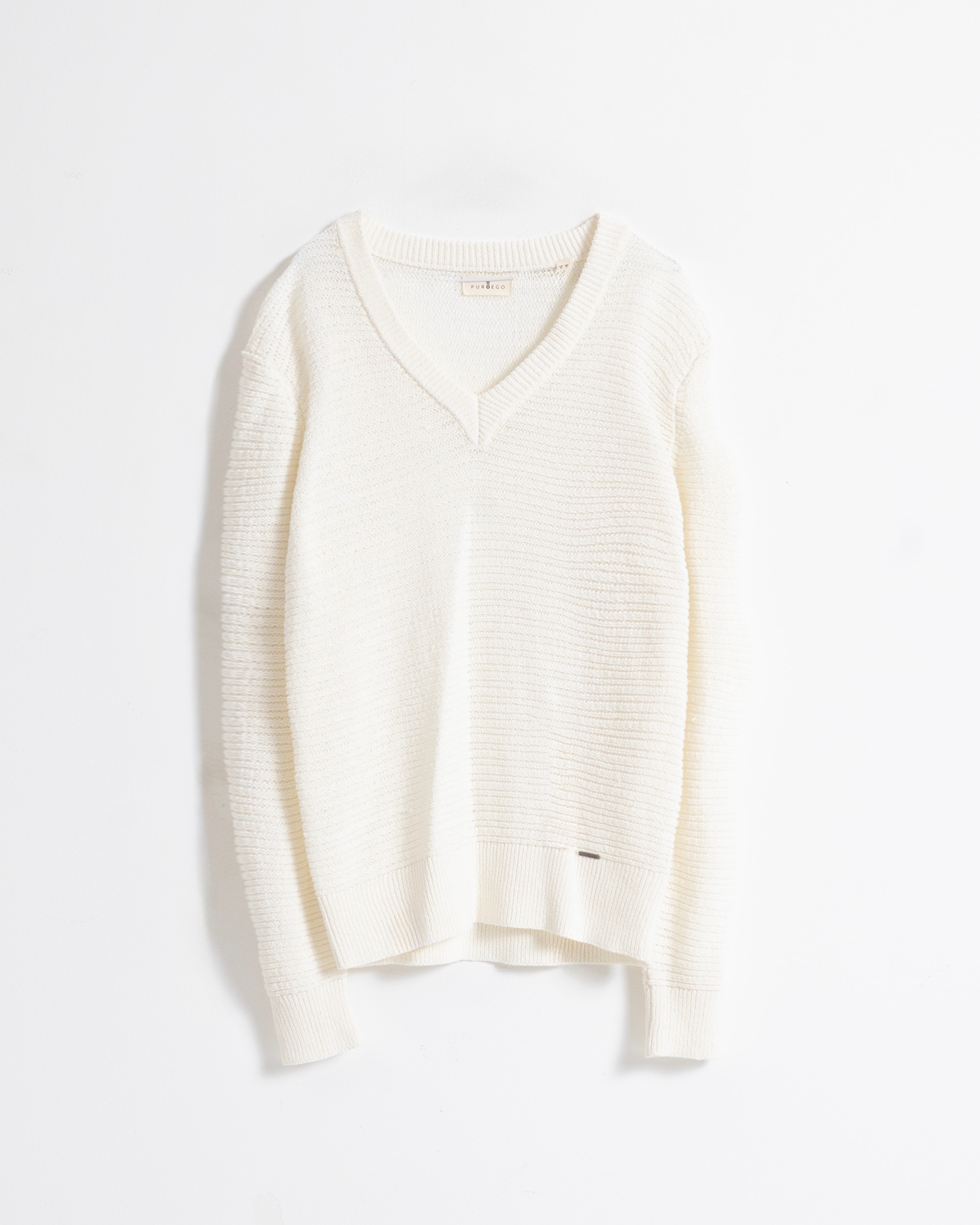 Camisola Jacquard em Branco Branco-marfim-5