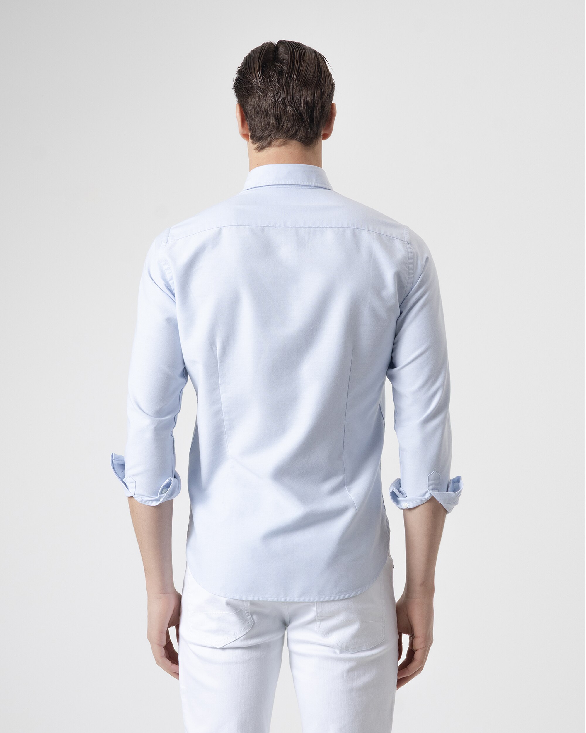 Camisa Oxford Slim Fit Azul Celeste Azul-celeste-4