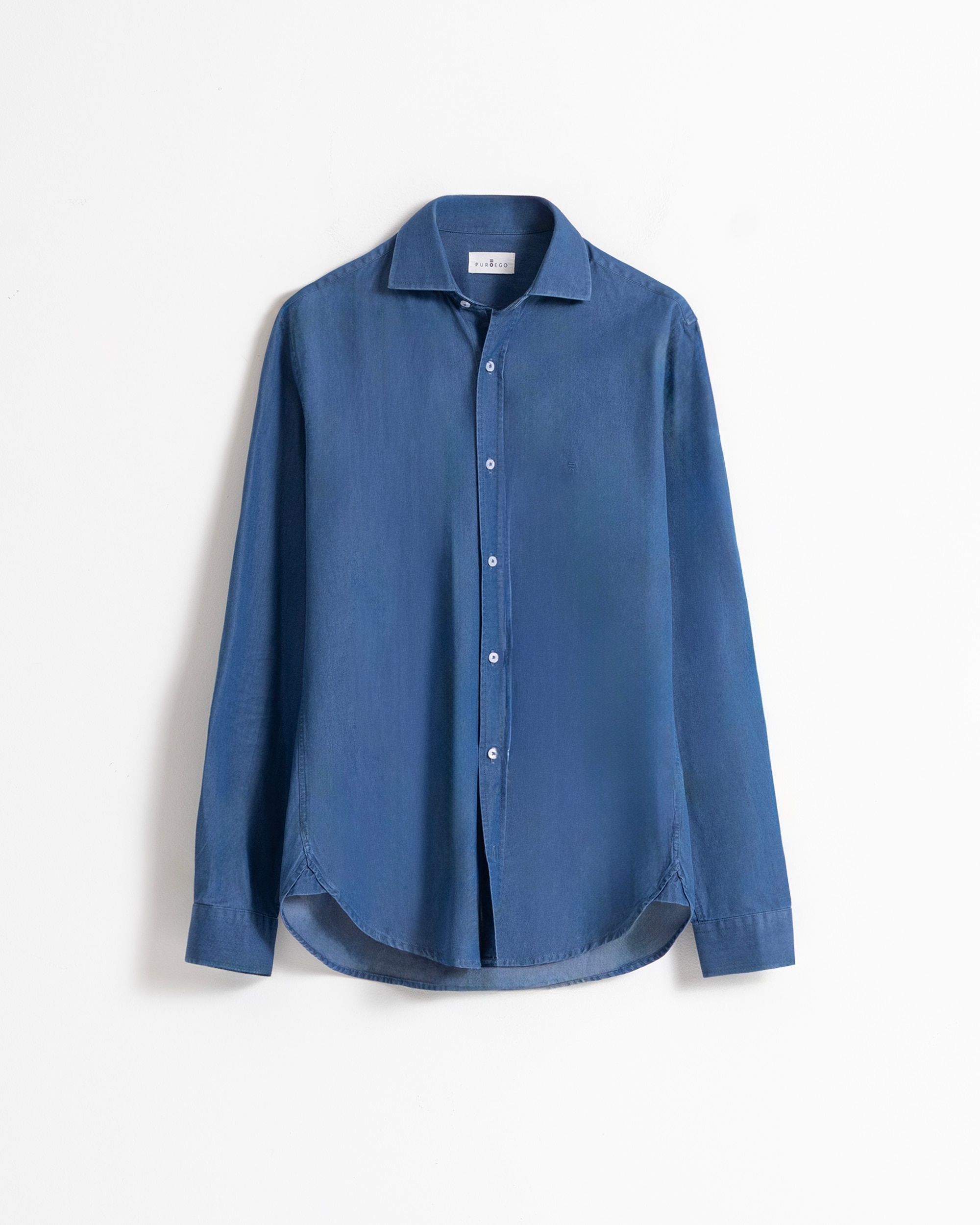 Camisa Denim Casual Slim Fit Azul denim-5