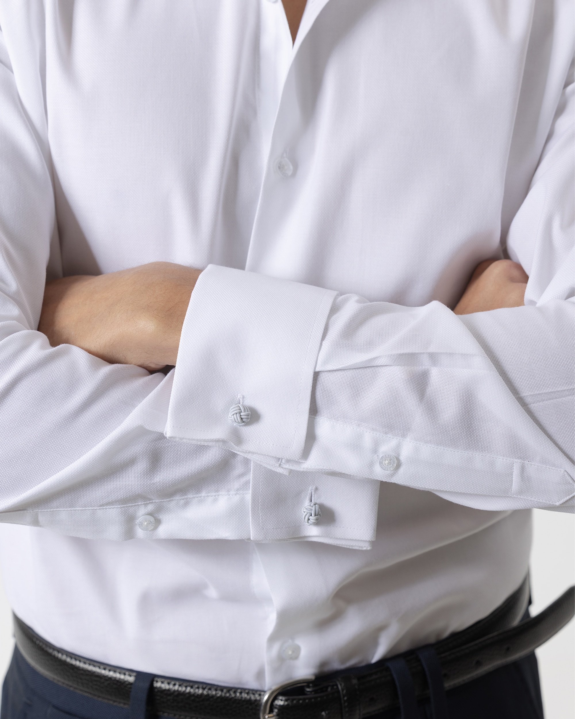 Camisa Formal com Punho para Botões de Punho Regular Fit Branca Branco-3