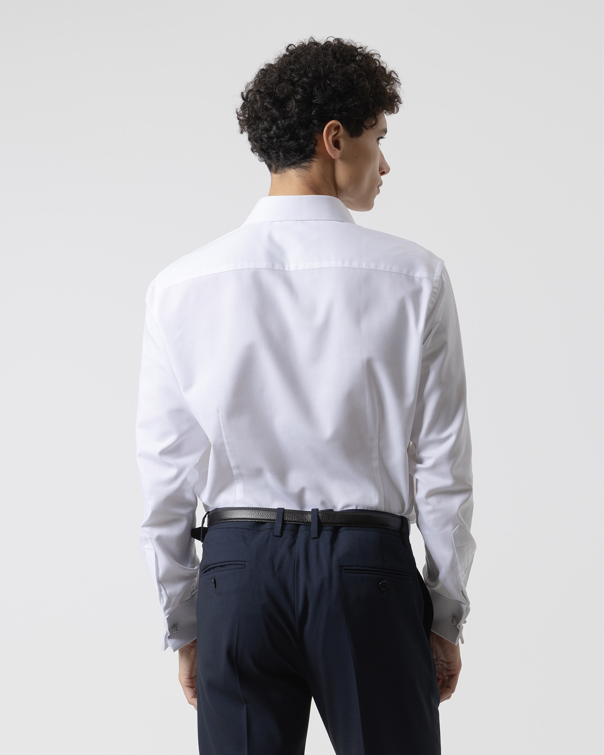 Camisa Formal com Punho para Botões de Punho Regular Fit Branca Branco-4