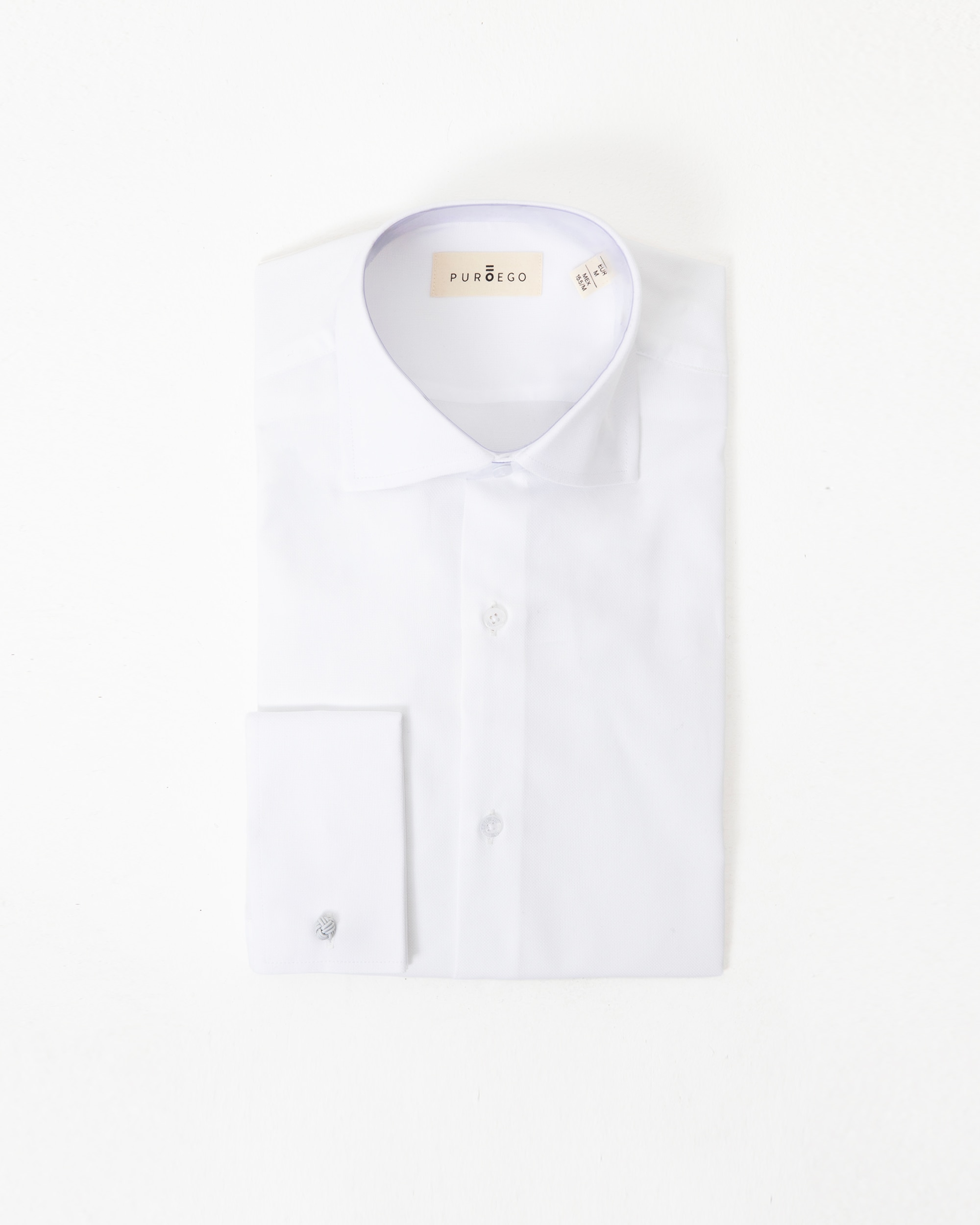 Camisa Formal com Punho para Botões de Punho Regular Fit Branca Branco-5