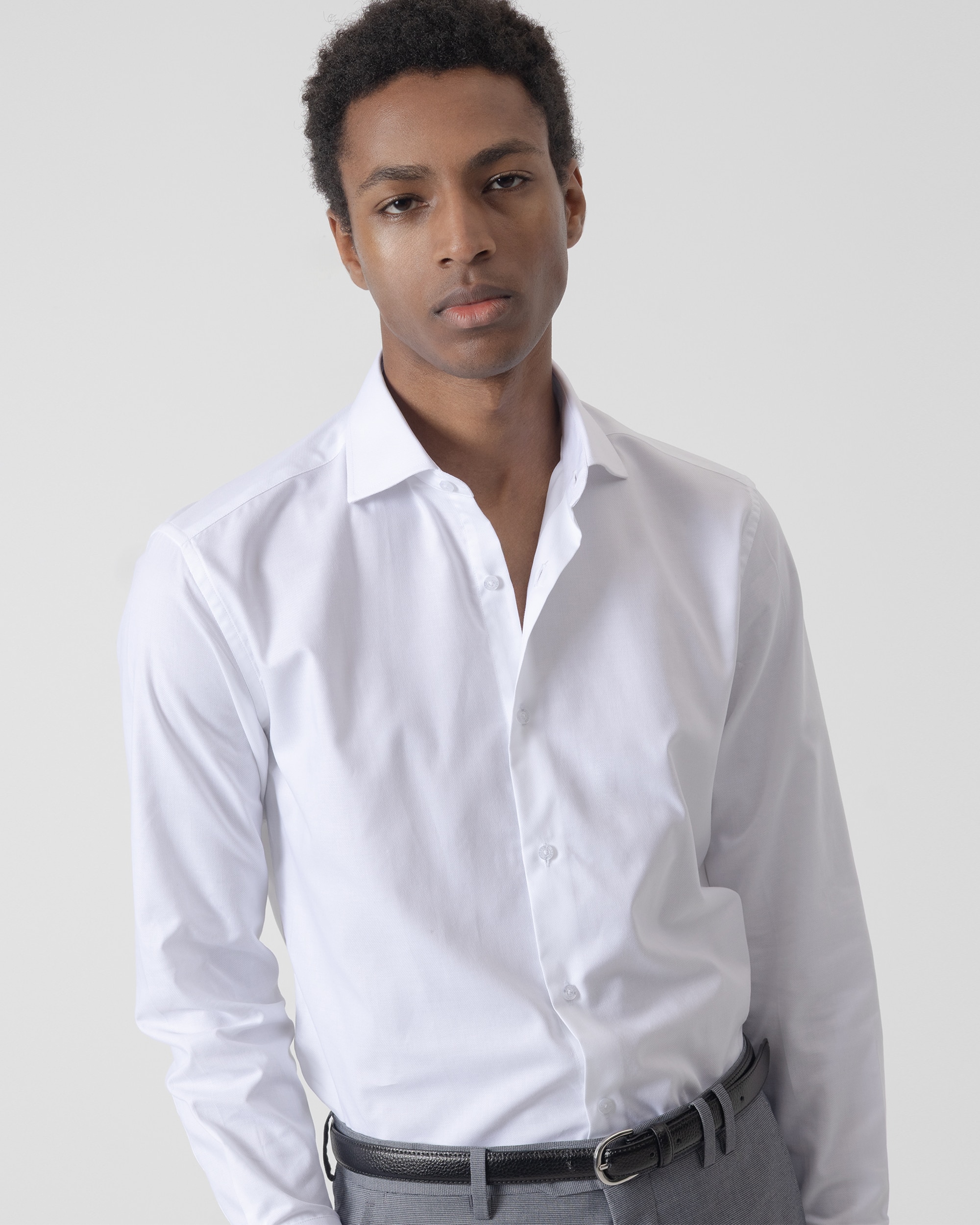 Camisa Formal com Estrutura Regular Fit Branca Branco-2