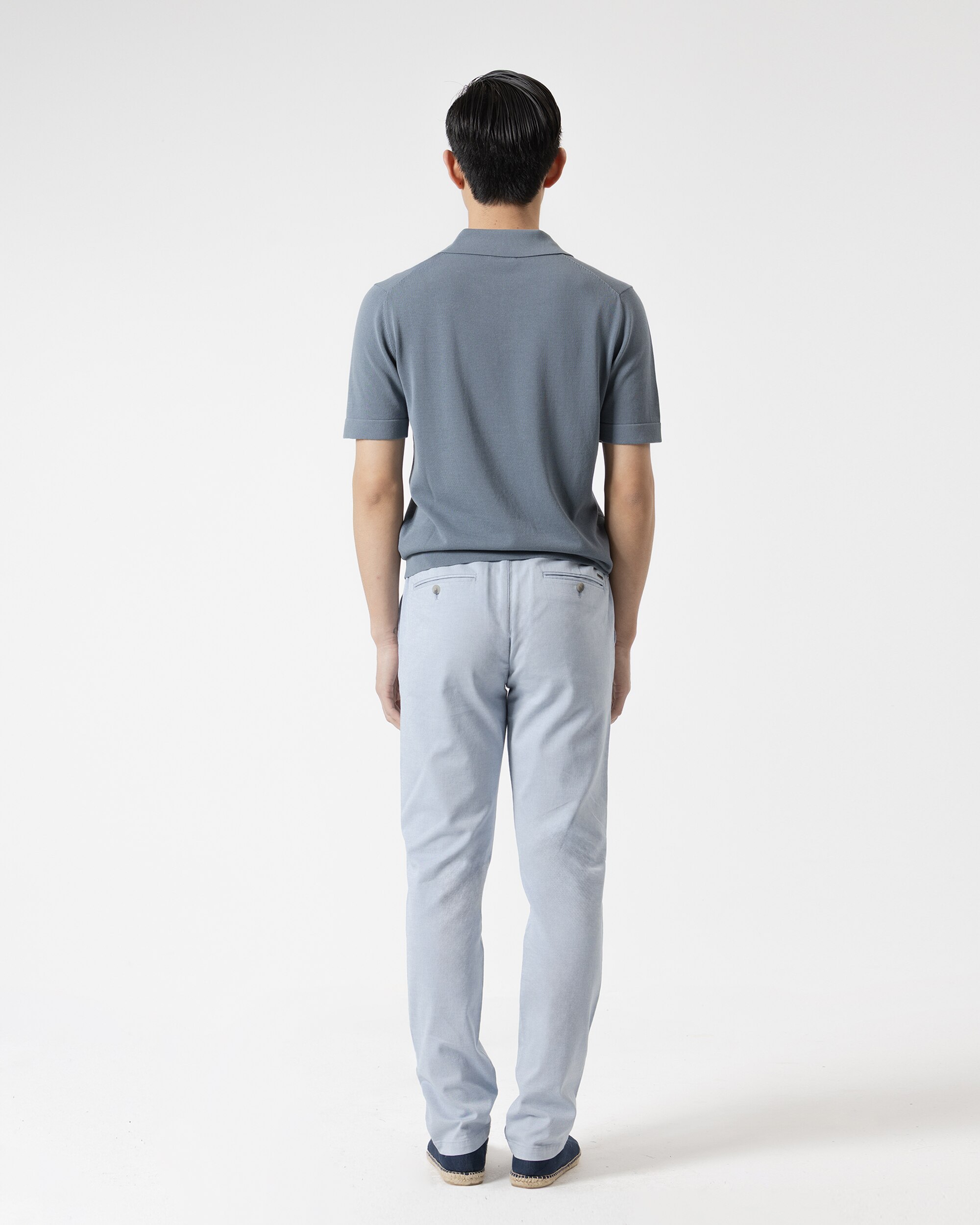 Calças Dobby Strecht Slim Fit Azul Celeste Azul-celeste-4